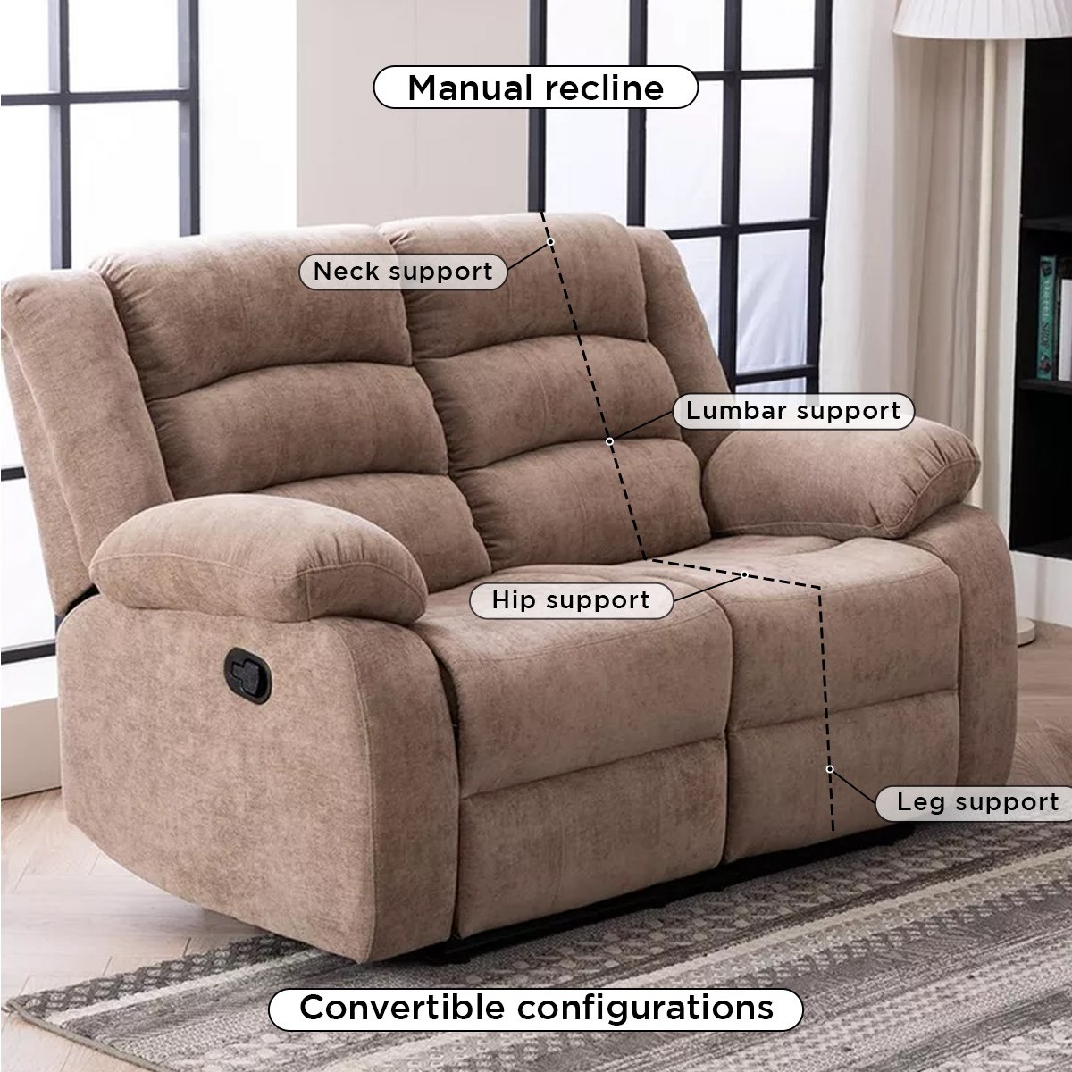 كنبة استرخاء قماش مقعدين من كوستواي-hbxlivingroom-sofasandarmchairs-sofas-image-6