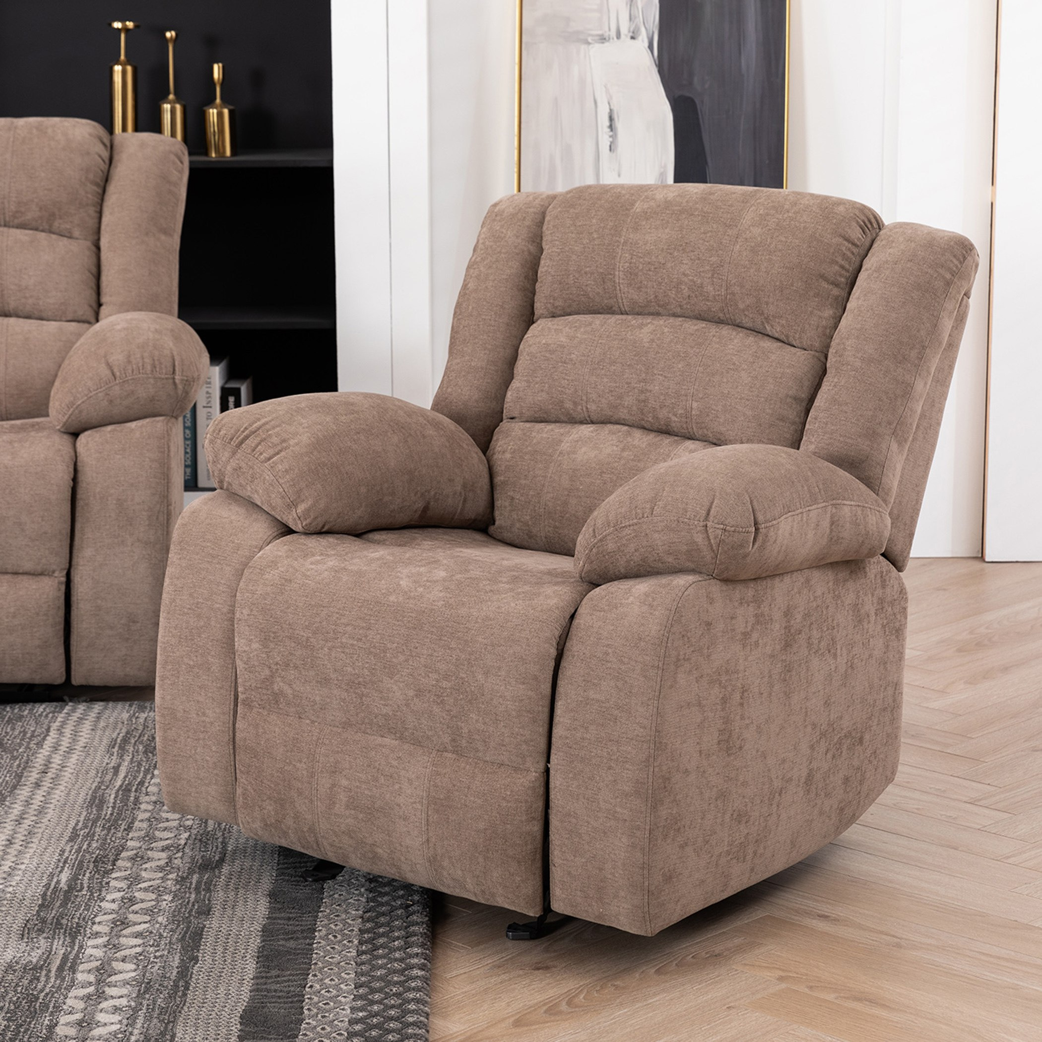 كرسي استرخاء بمساند ذراعين قماش مع جليدر من كوستواي-hbxlivingroom-sofasandarmchairs-sofas-image-1