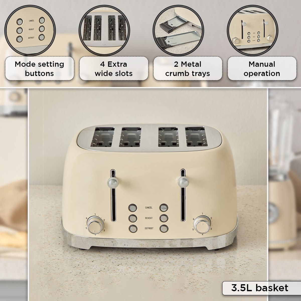 محمصة 4 شرائح من إلكترا - 1630 واط-hbxhomeware-hbxkitchen-image-5