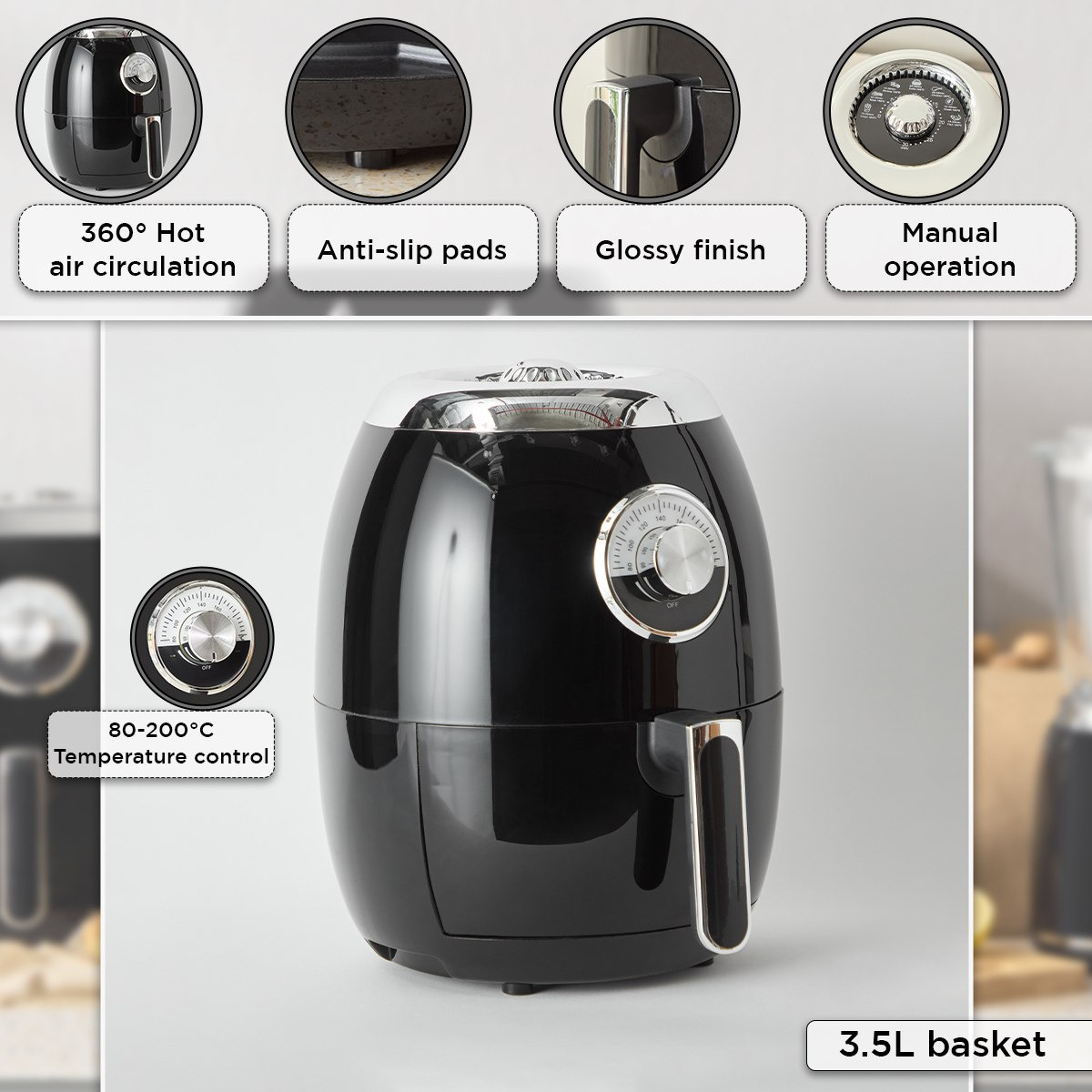 مقلاة هوائية رقمية بقوة 1500 واط من إلكت - 3.5 لتر-hbxhomeware-hbxkitchen-image-5