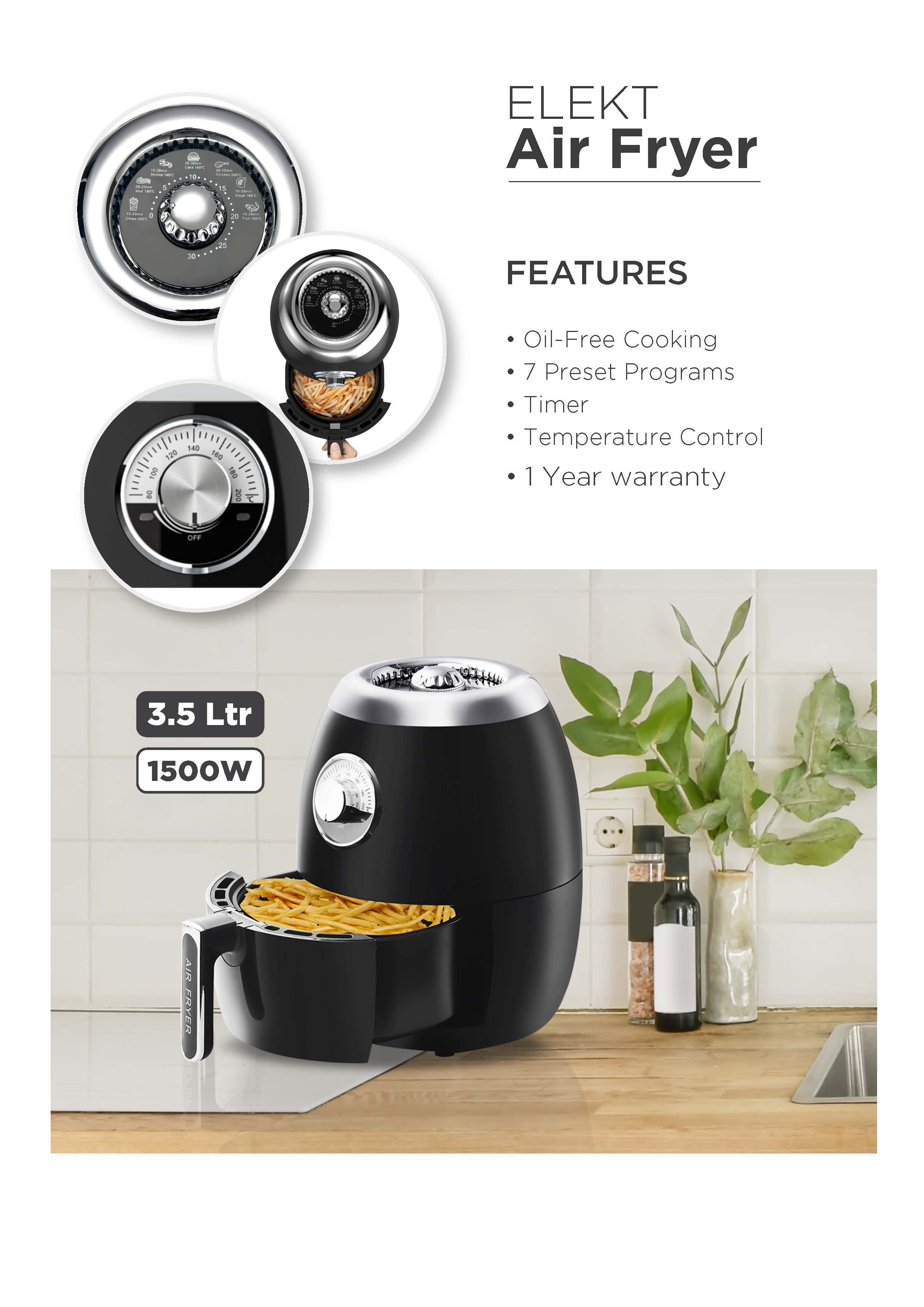 مقلاة هوائية رقمية بقوة 1500 واط من إلكت - 3.5 لتر-hbxhomeware-hbxkitchen-image-7