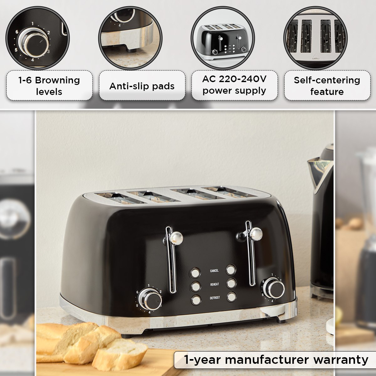 محمصة 4 شرائح من إلكت - 1630 واط-hbxhomeware-hbxkitchen-image-4