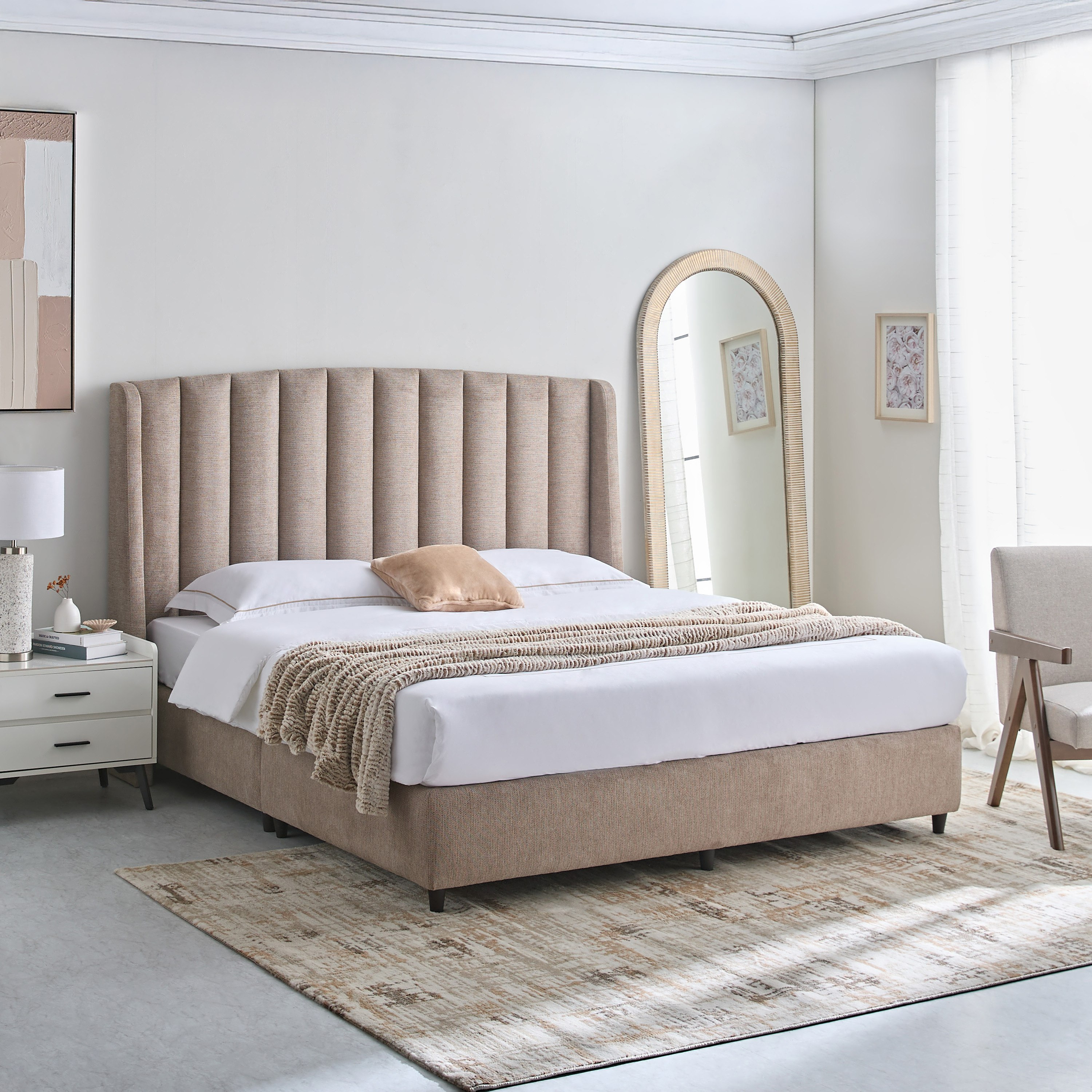 Maine Lewis Super King Upholstered Bed - 200x200 cm-hbxbedroom-bedsandbedsets-beds-superking-image-6