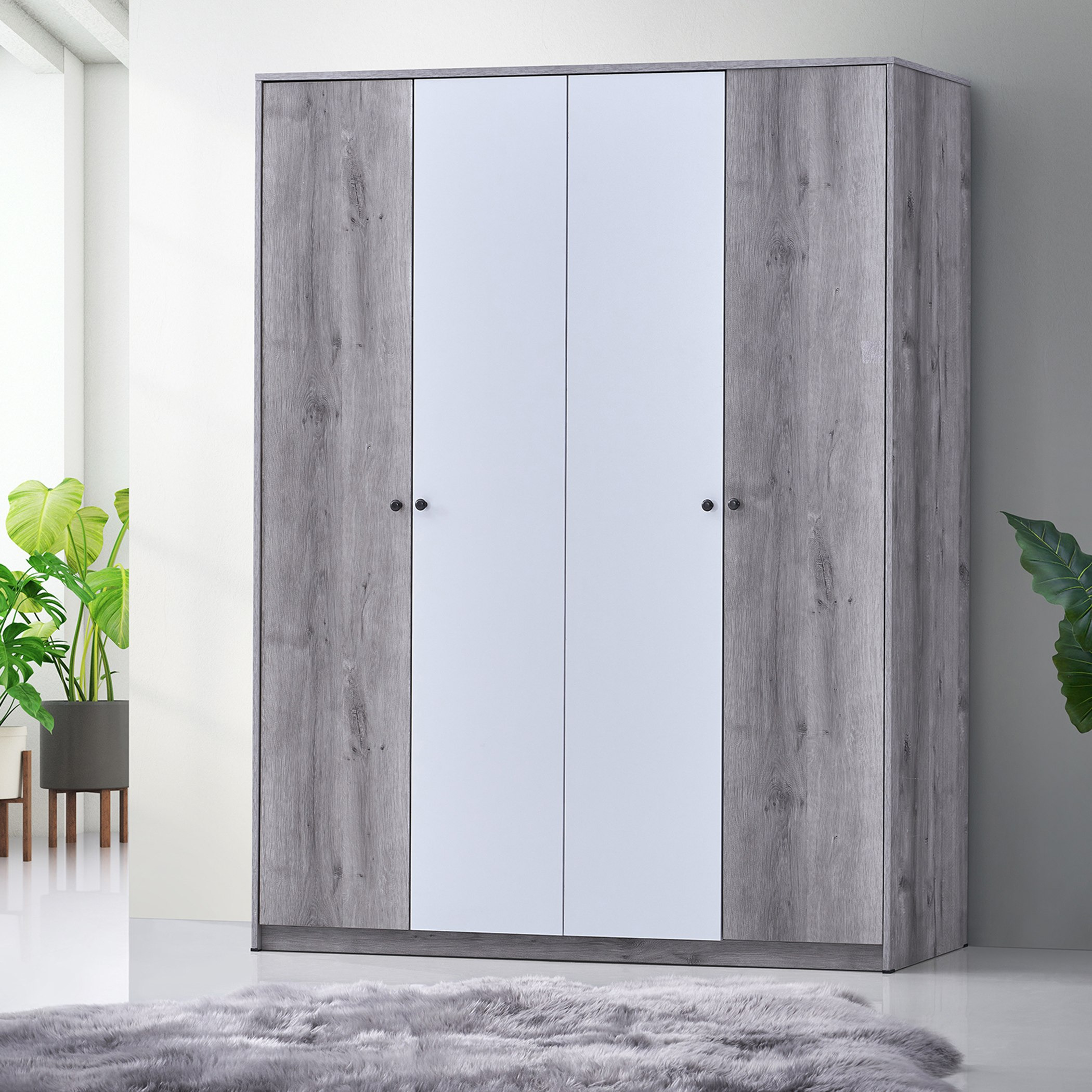 خزانة ملابس 4 أبواب - دالاس من موڤو -hbxfurniture-wardrobes-image-1