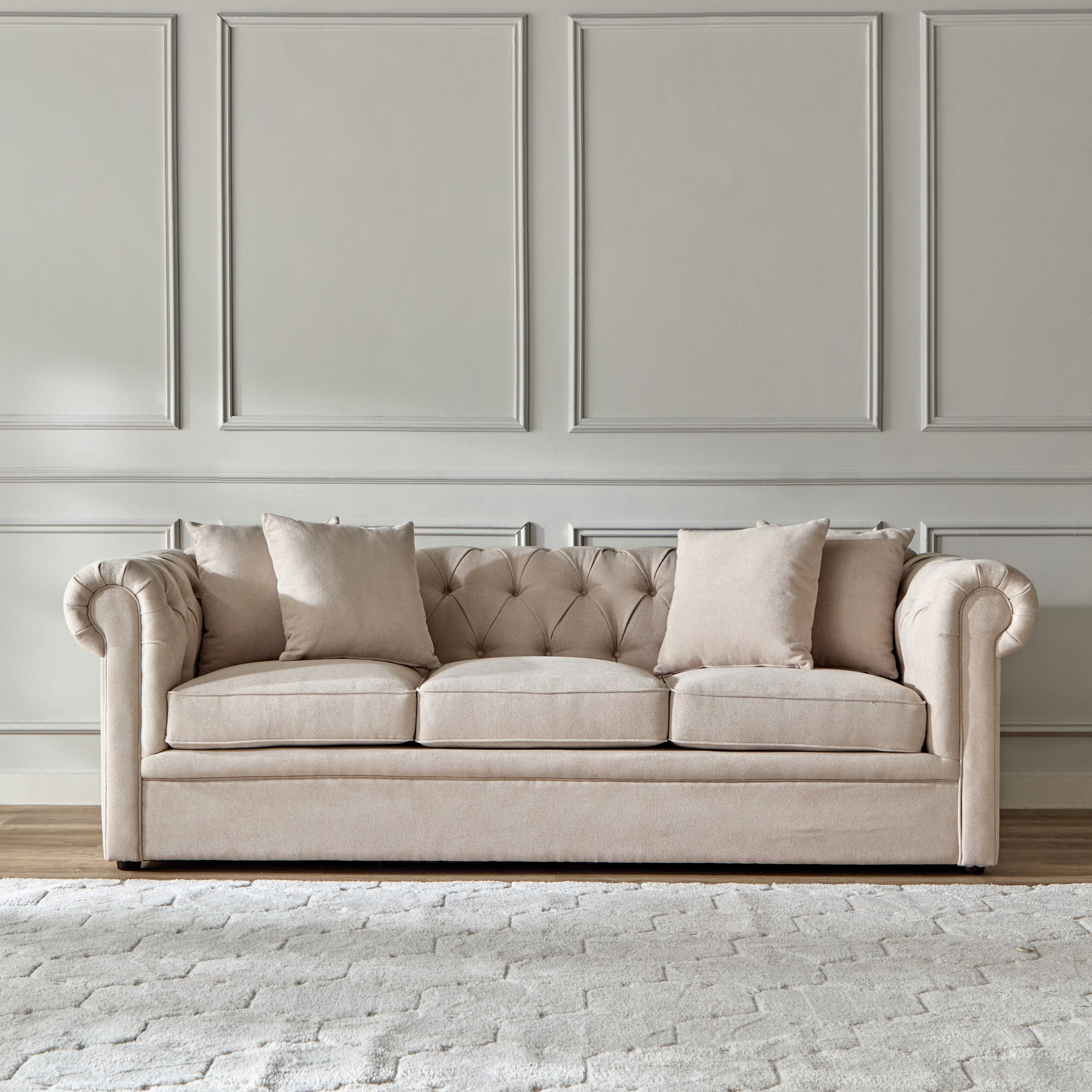 Cypress 3-Seater Fabric Sofa with 4 Cushions-hbxlivingroom-sofasandarmchairs-sofas-image-2
