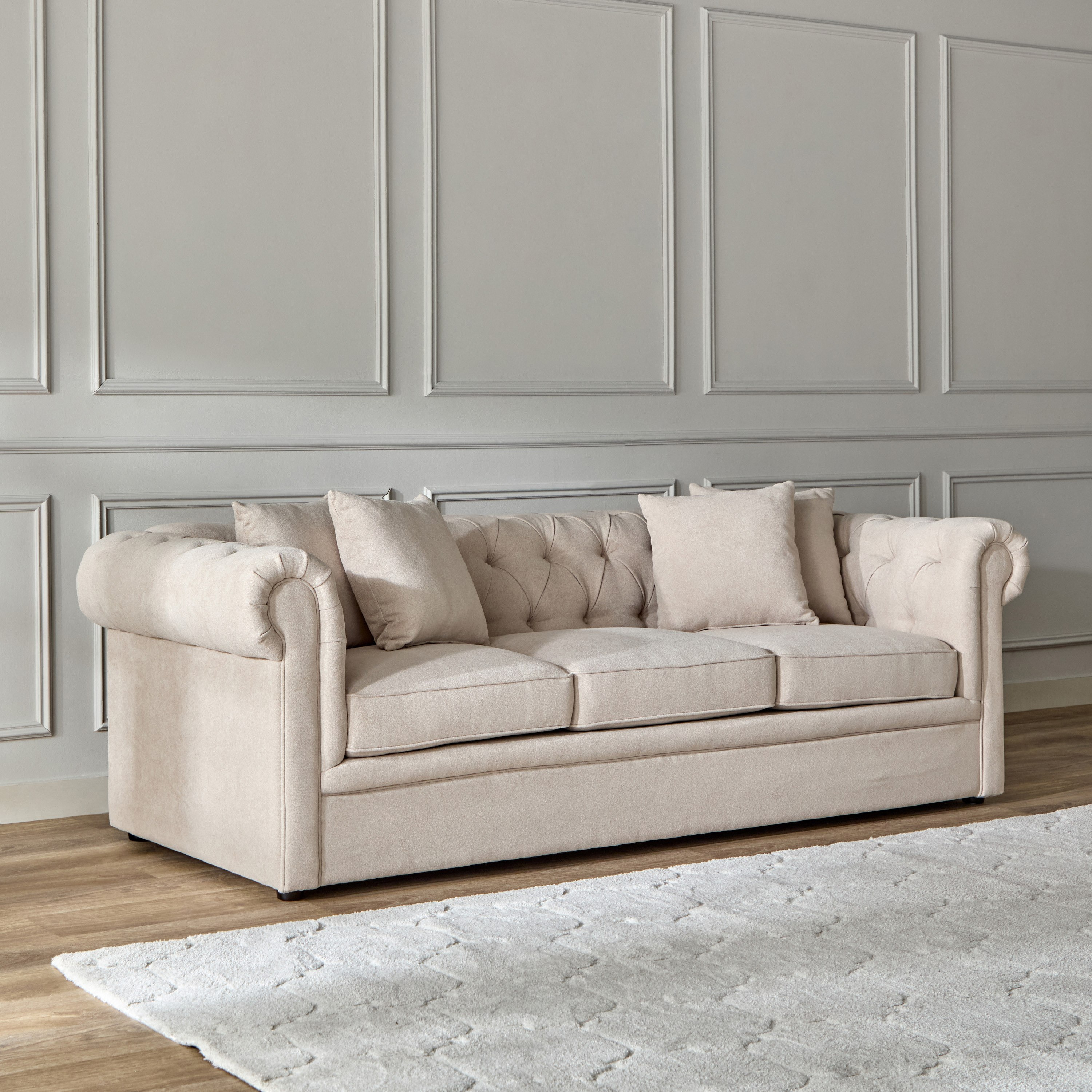 Cypress 3-Seater Fabric Sofa with 4 Cushions-hbxlivingroom-sofasandarmchairs-sofas-image-1