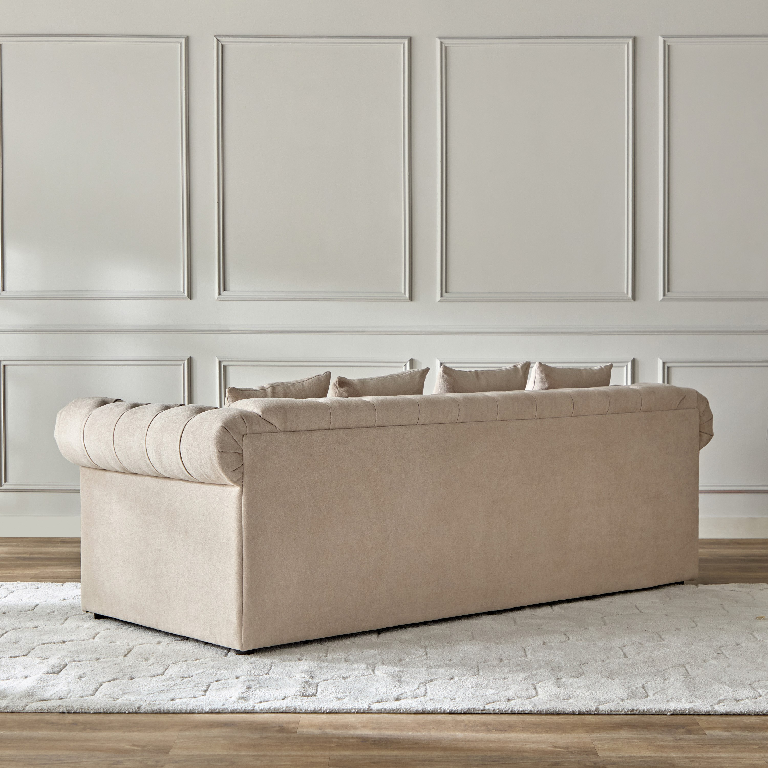 Cypress 3-Seater Fabric Sofa with 4 Cushions-hbxlivingroom-sofasandarmchairs-sofas-image-3