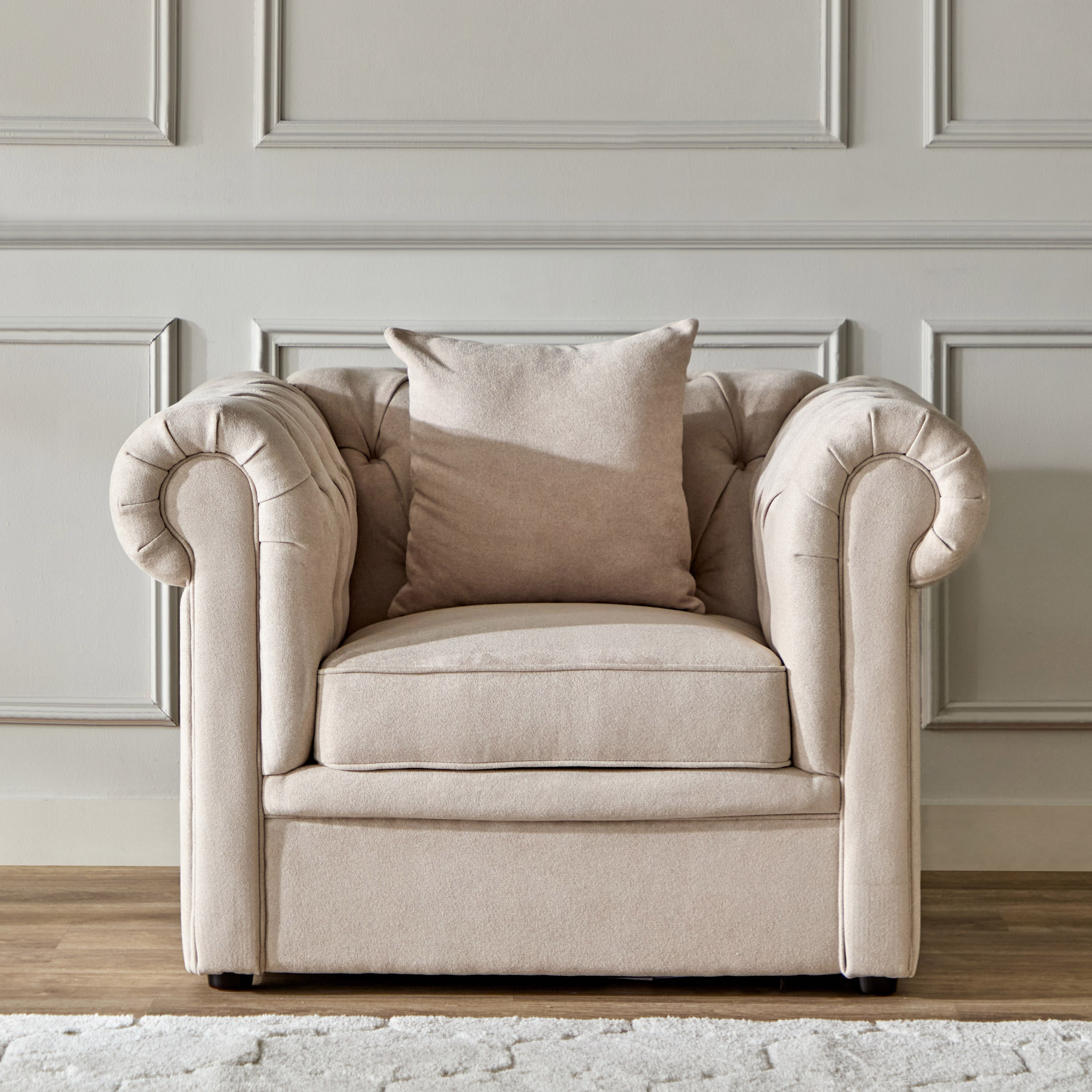 Cypress Fabric Armchair Sofa with 1 Cushion-hbxfurniture-sofasandarmchairs-armchairs-image-2
