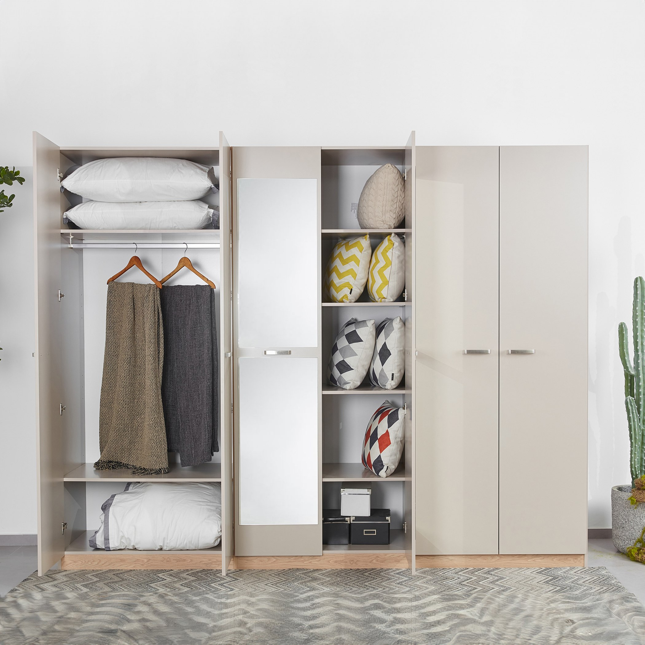 Hayes 6-Door Wardrobe with Mirror-hbxfurniture-wardrobes-image-5
