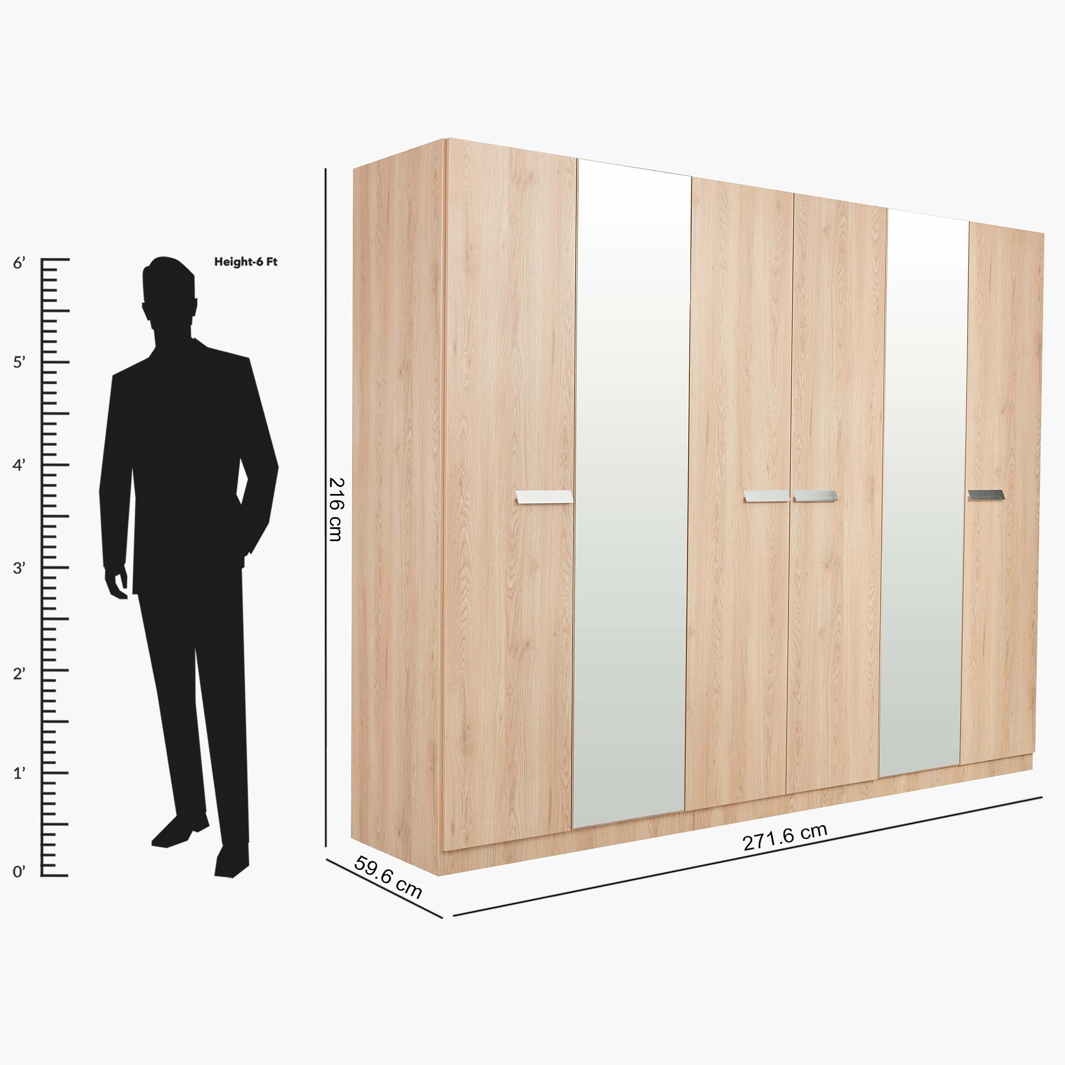 خزانة ملابس 6 أبواب مع مرآة من أدمونتون-hbxfurniture-wardrobes-image-9