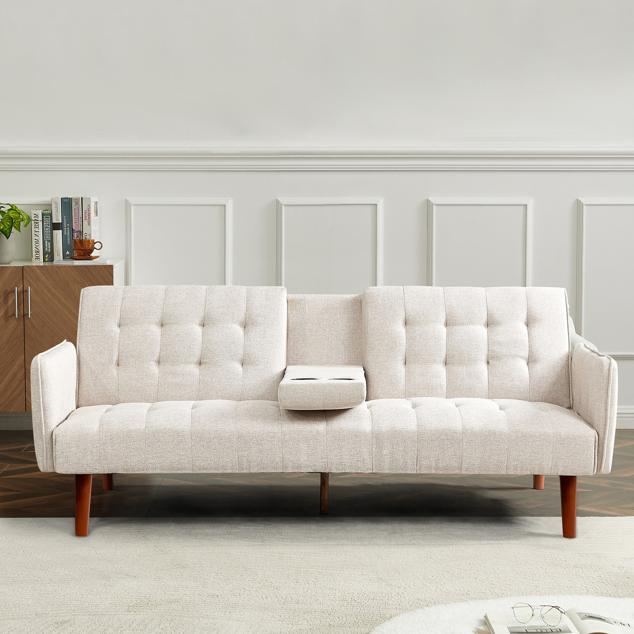 كنبة سرير قماش 3 مقاعد مع حاملي أكواب من دبلن-hbxfurniture-sofasandarmchairs-sofabeds-image-2