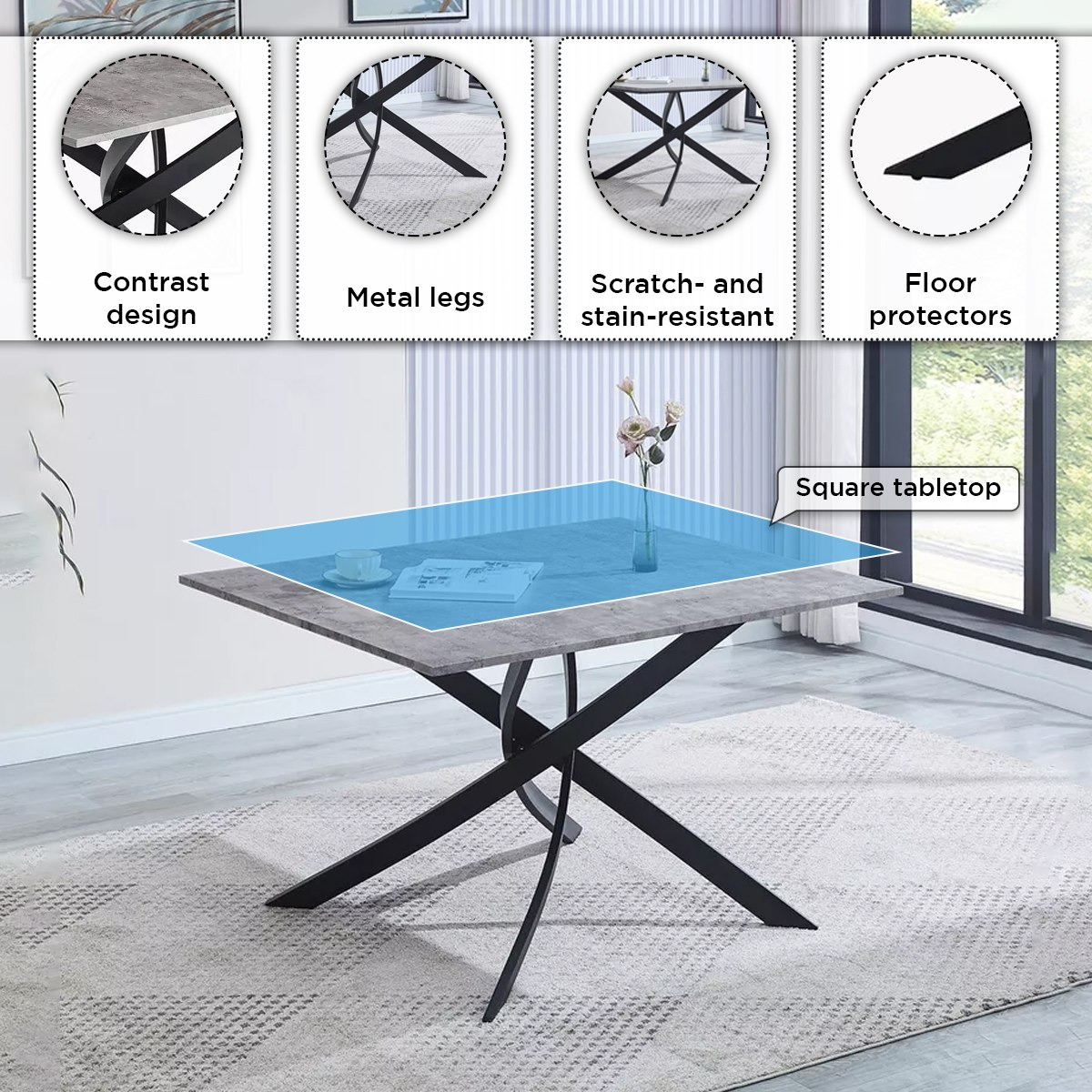 Kanoi 6-Seater Corner Dining Set with Bench-hbxfurniture-diningtablesandsets-diningsets-sixseater-image-8