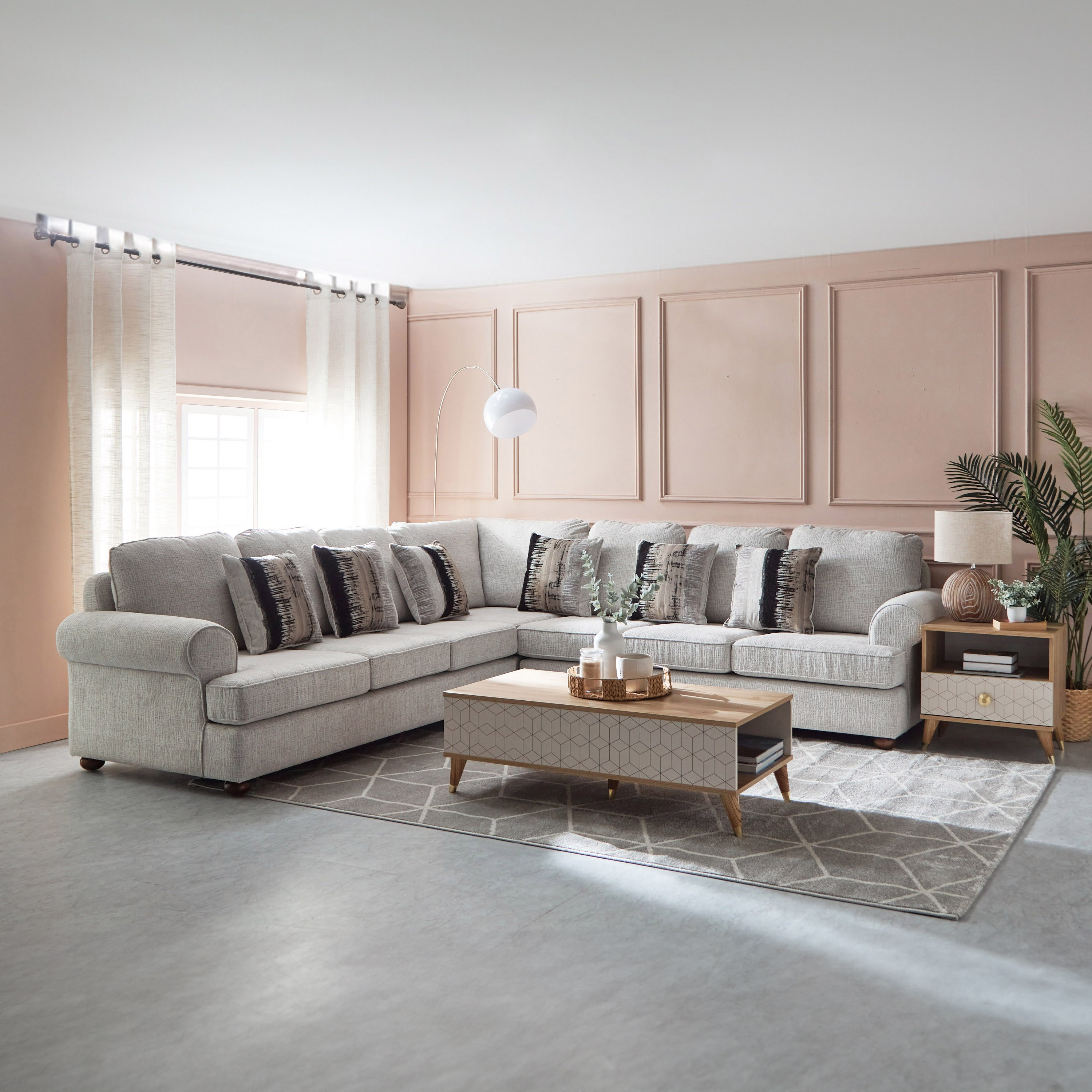 Donatella NXT 7-Seater Fabric Corner Sofa with 6 Cushions-hbxlivingroom-sofasandarmchairs-cornersofas-image-10