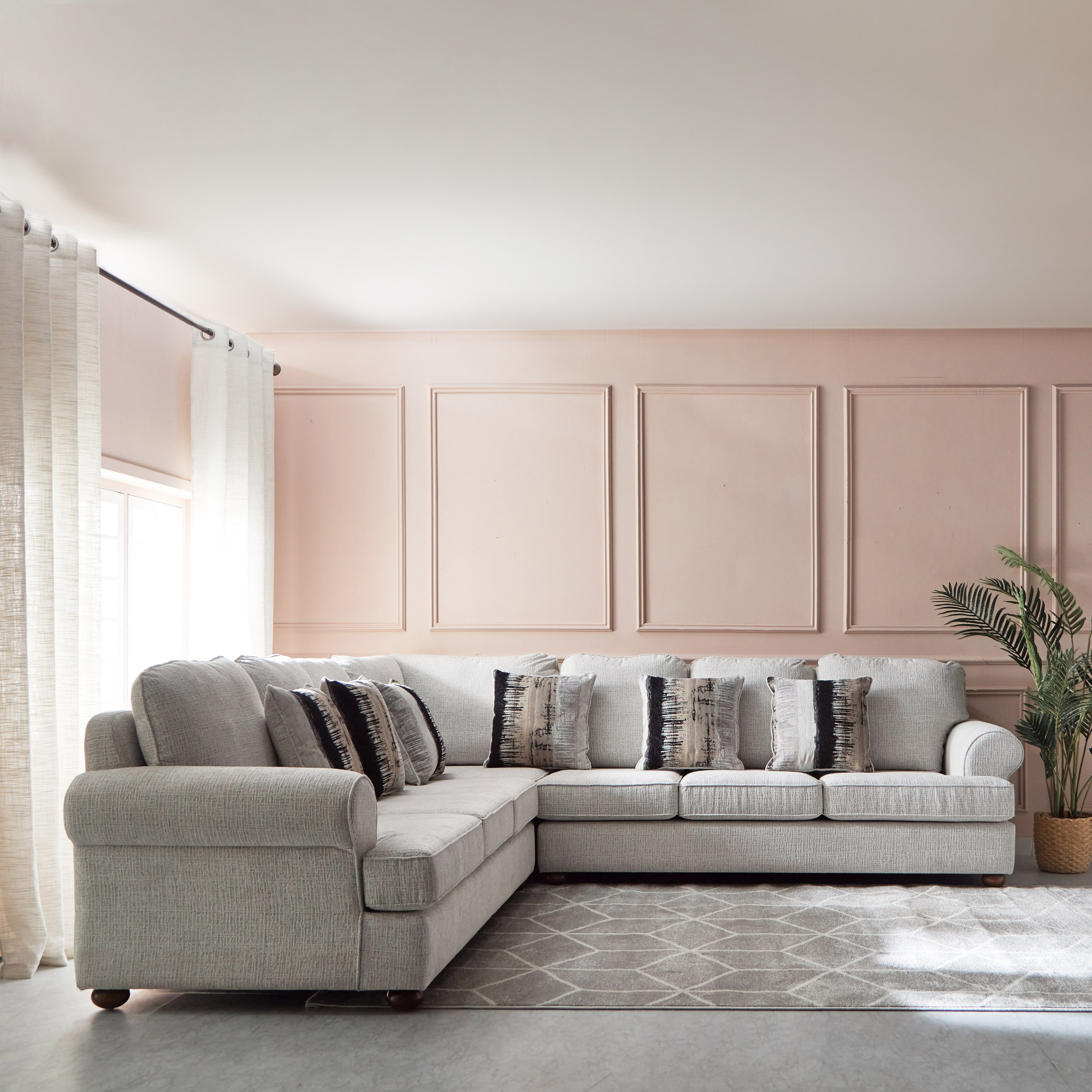 Donatella NXT 7-Seater Fabric Corner Sofa with 6 Cushions-hbxlivingroom-sofasandarmchairs-cornersofas-image-2