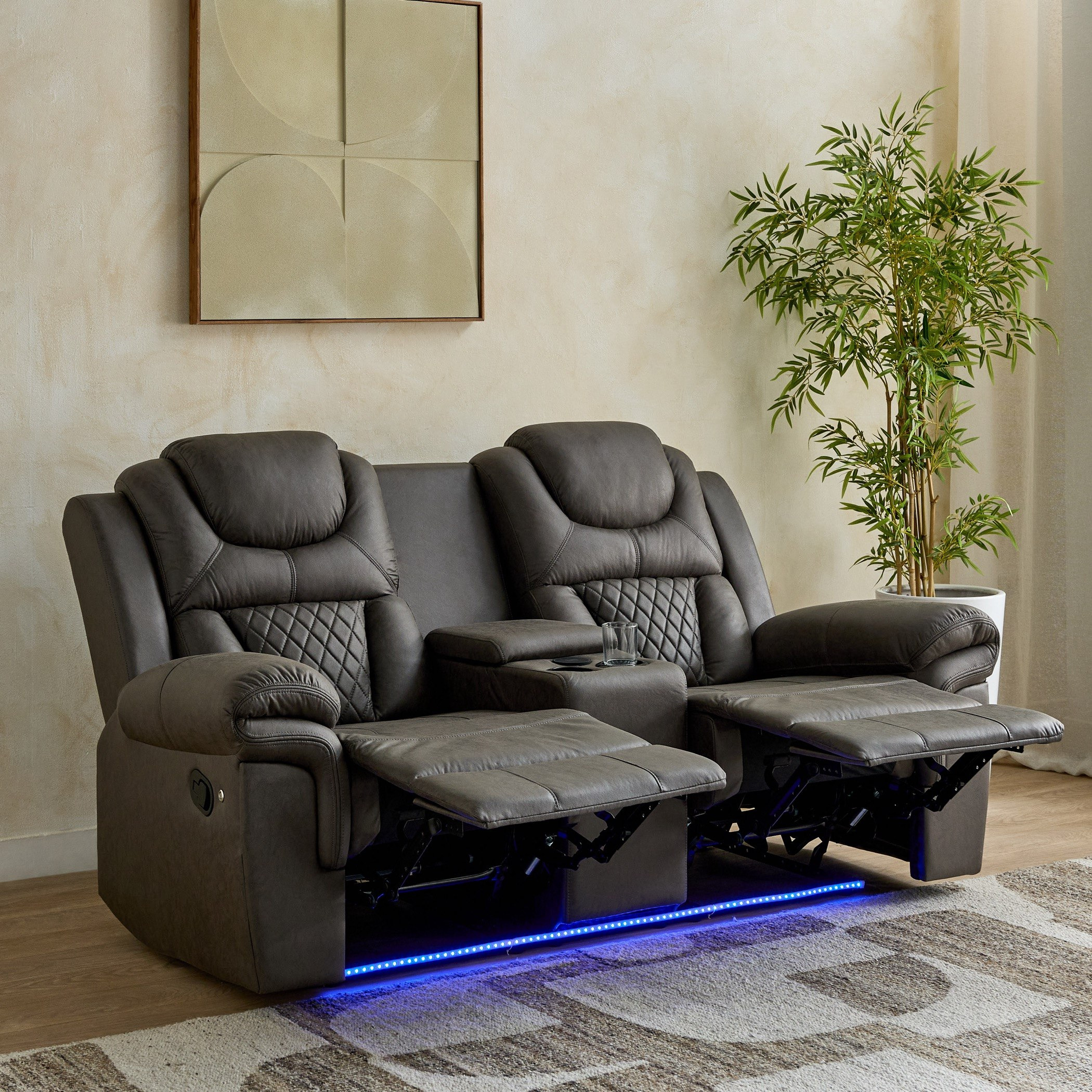 Miranda 2-Seater LED Strip Fabric Recliner with Console and Wireless Charging-hbxlivingroom-sofasandarmchairs-sofas-image-2