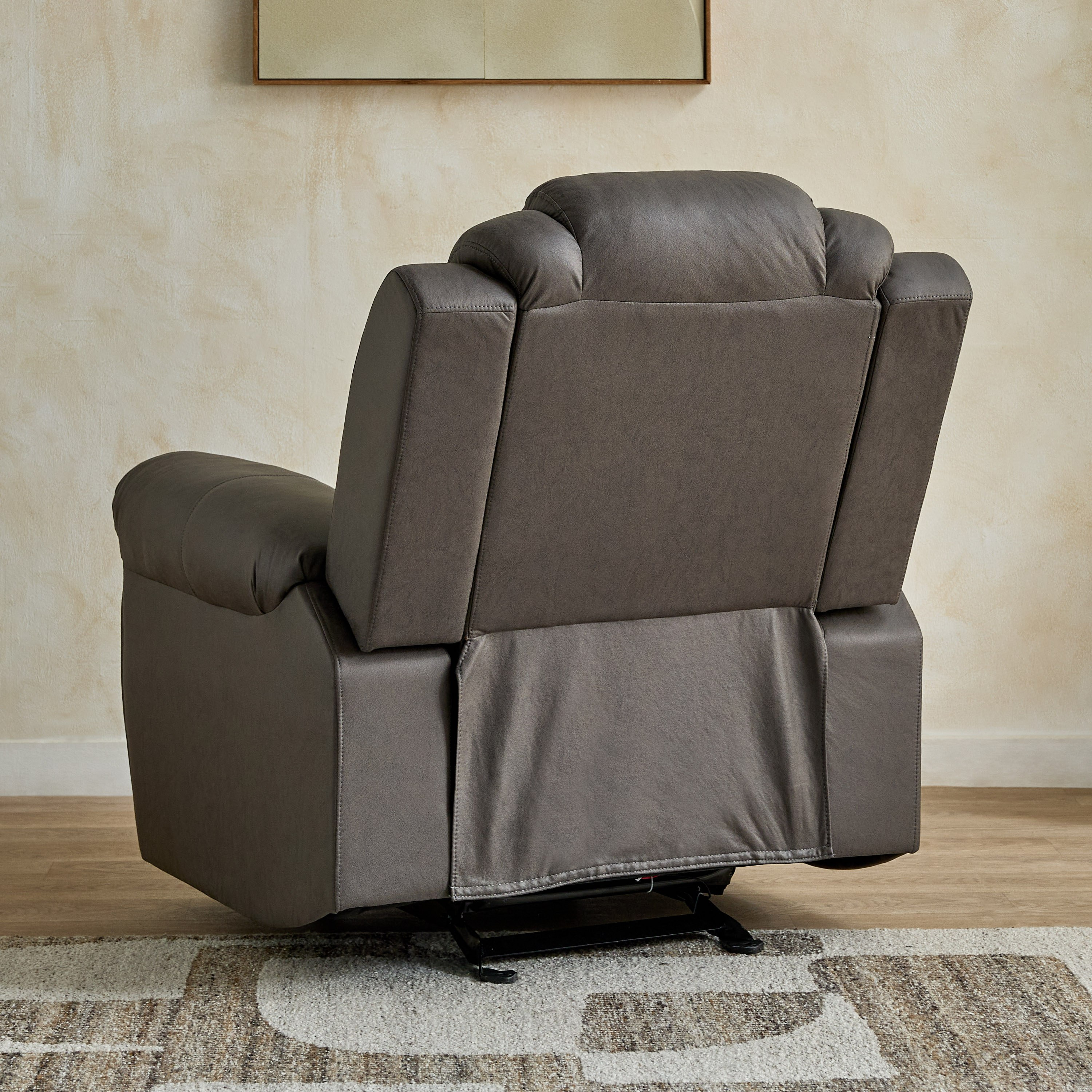 Miranda Armchair Fabric Recliner with Rocker and LED Strip-hbxfurniture-sofasandarmchairs-reclinersofas-image-4