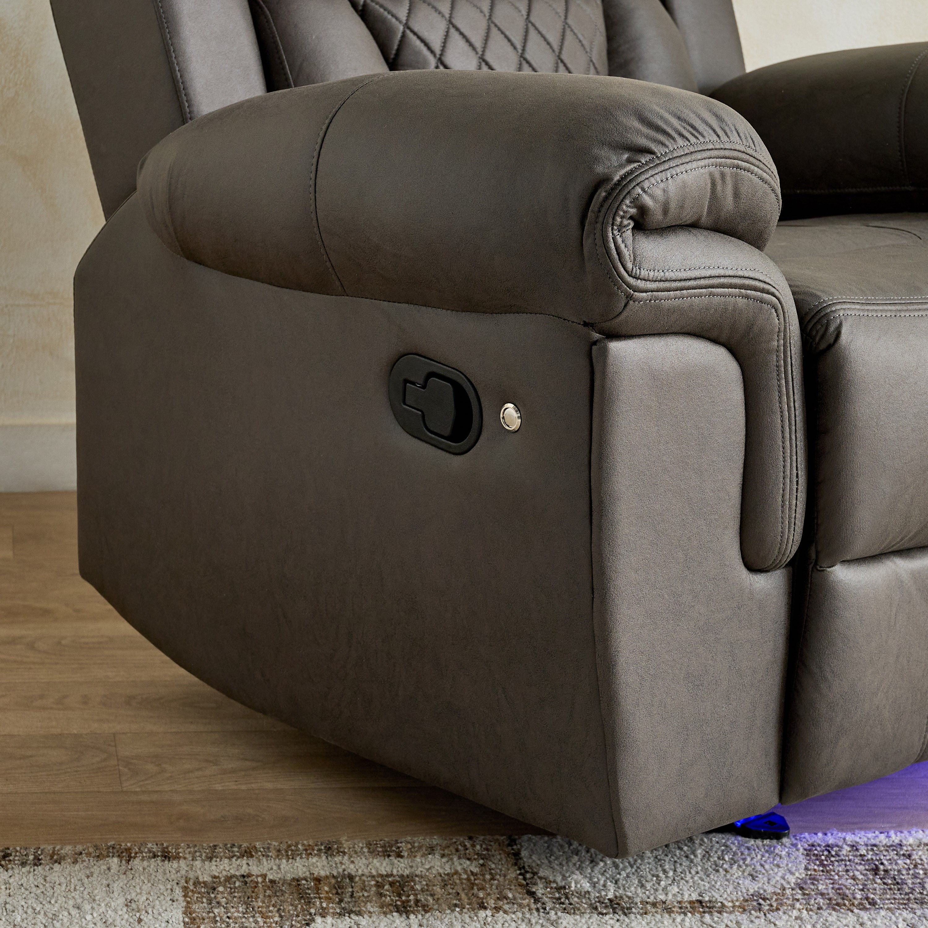 Miranda Armchair Fabric Recliner with Rocker and LED Strip-hbxfurniture-sofasandarmchairs-reclinersofas-image-6