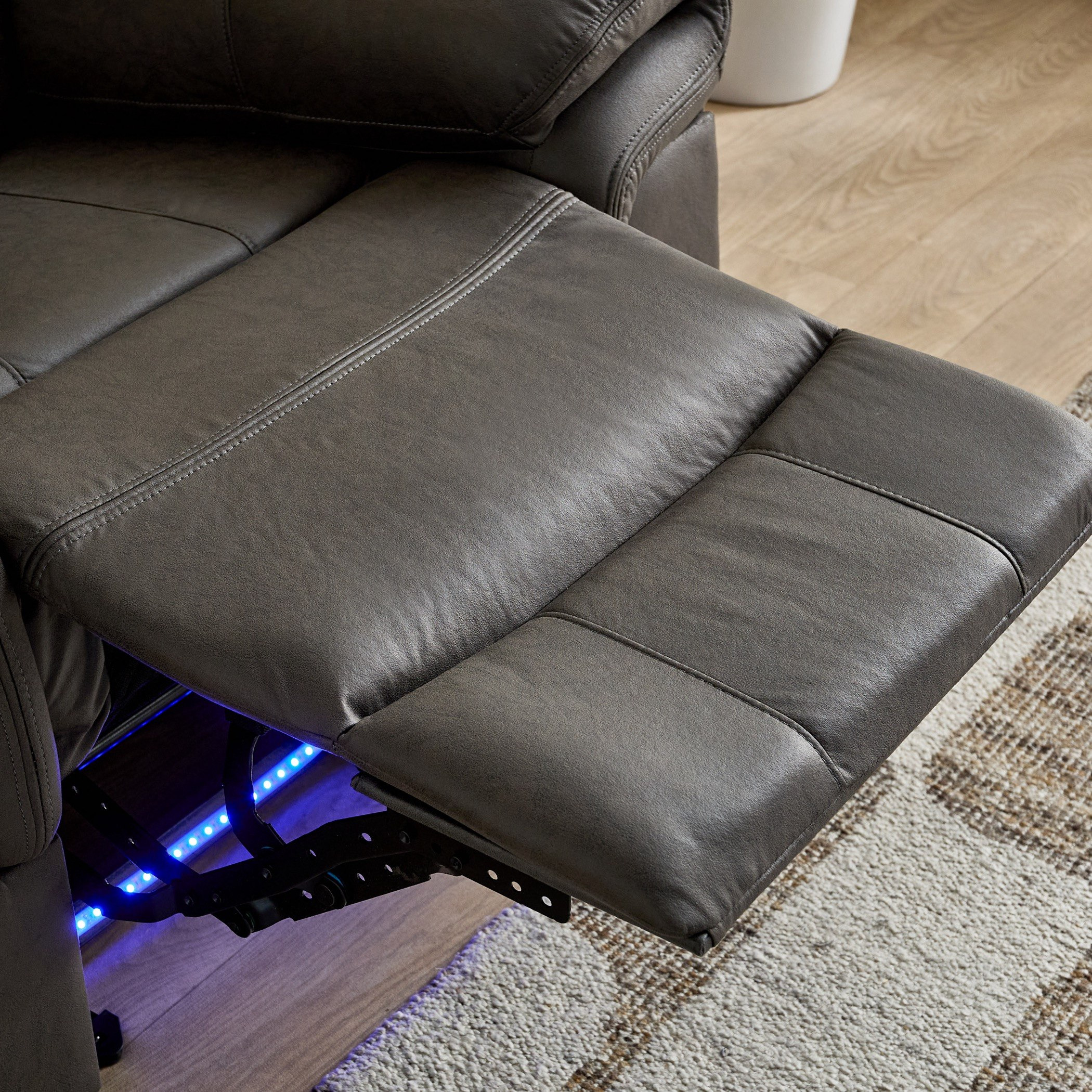 Miranda Armchair Fabric Recliner with Rocker and LED Strip-hbxfurniture-sofasandarmchairs-reclinersofas-image-8