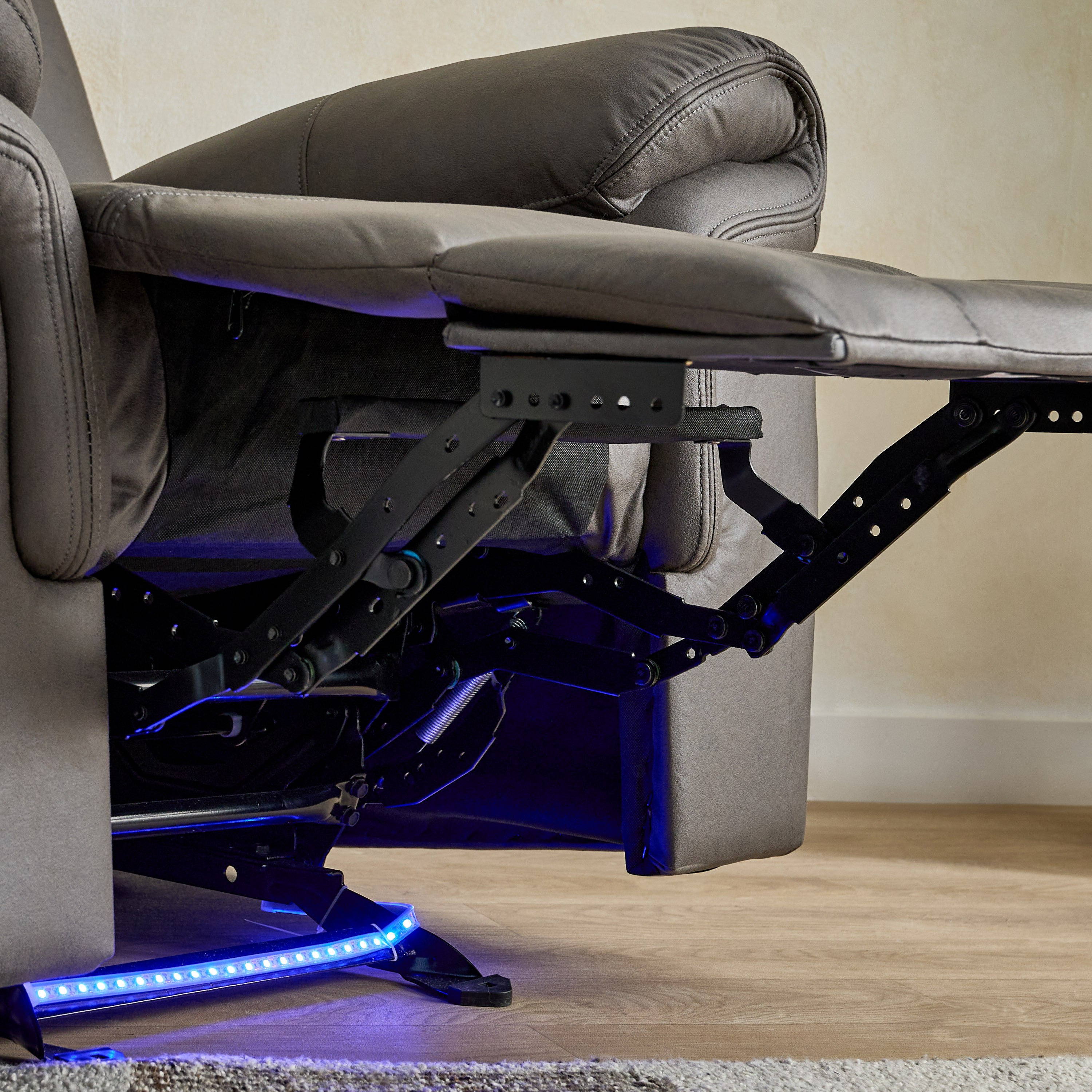 Miranda Armchair Fabric Recliner with Rocker and LED Strip-hbxfurniture-sofasandarmchairs-reclinersofas-image-9