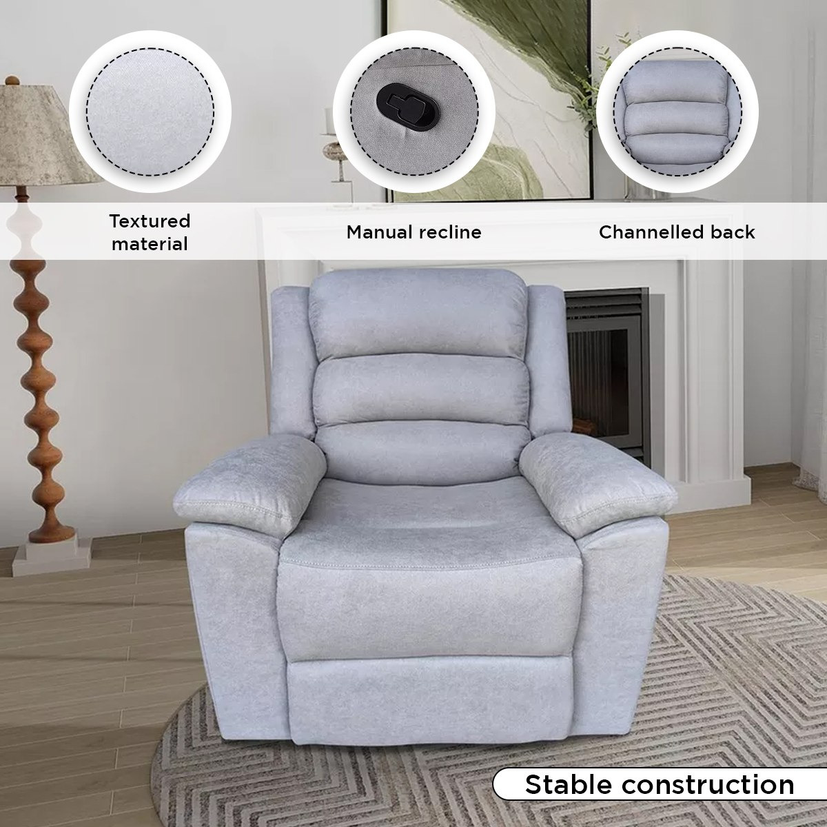 Zenobia Fabric Armchair Recliner-hbxfurniture-sofasandarmchairs-reclinersofas-image-5