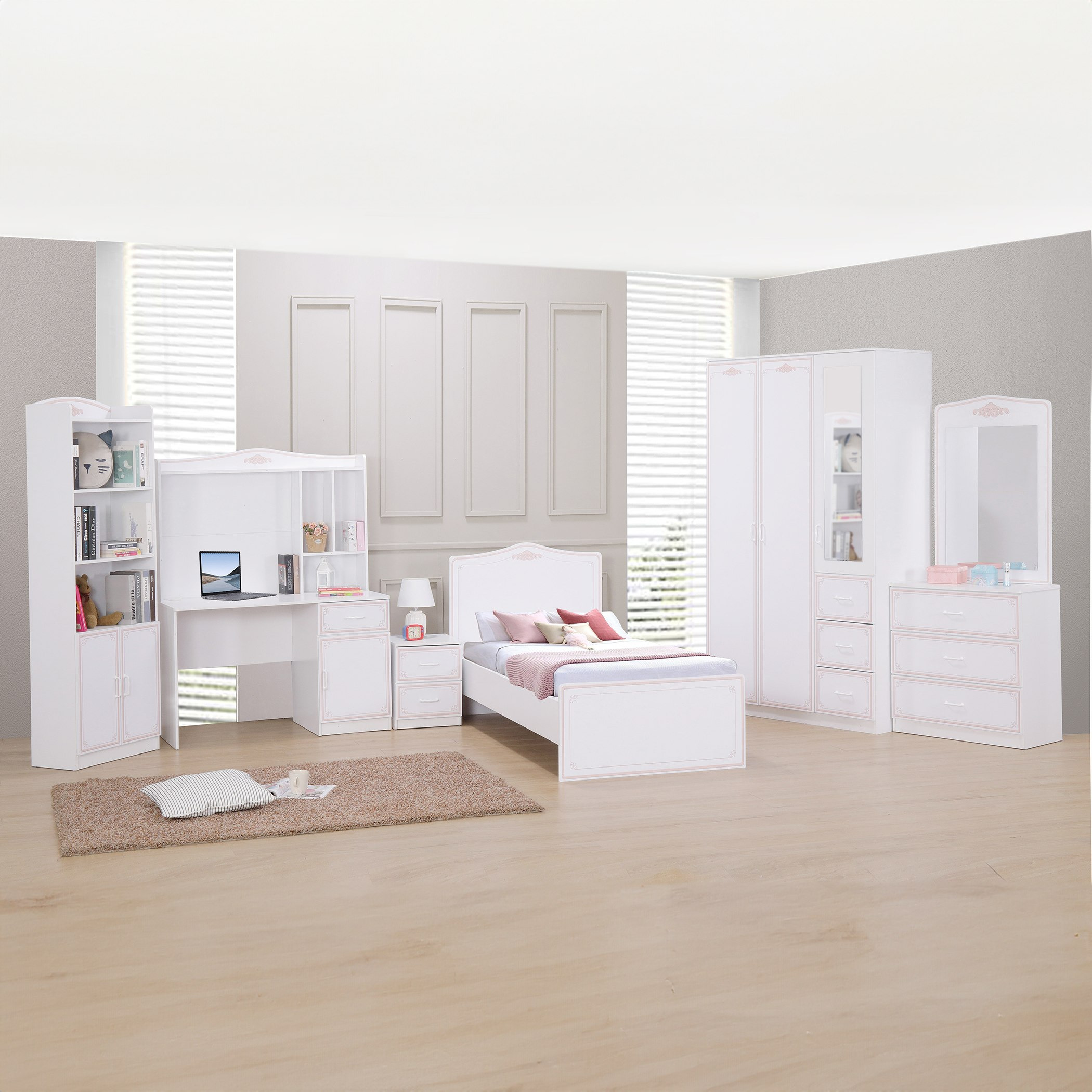 خزانة ملابس 3 أبواب مع مرآة و 3 أدراج - هازل من موڤو-hbxfurniture-wardrobes-image-10