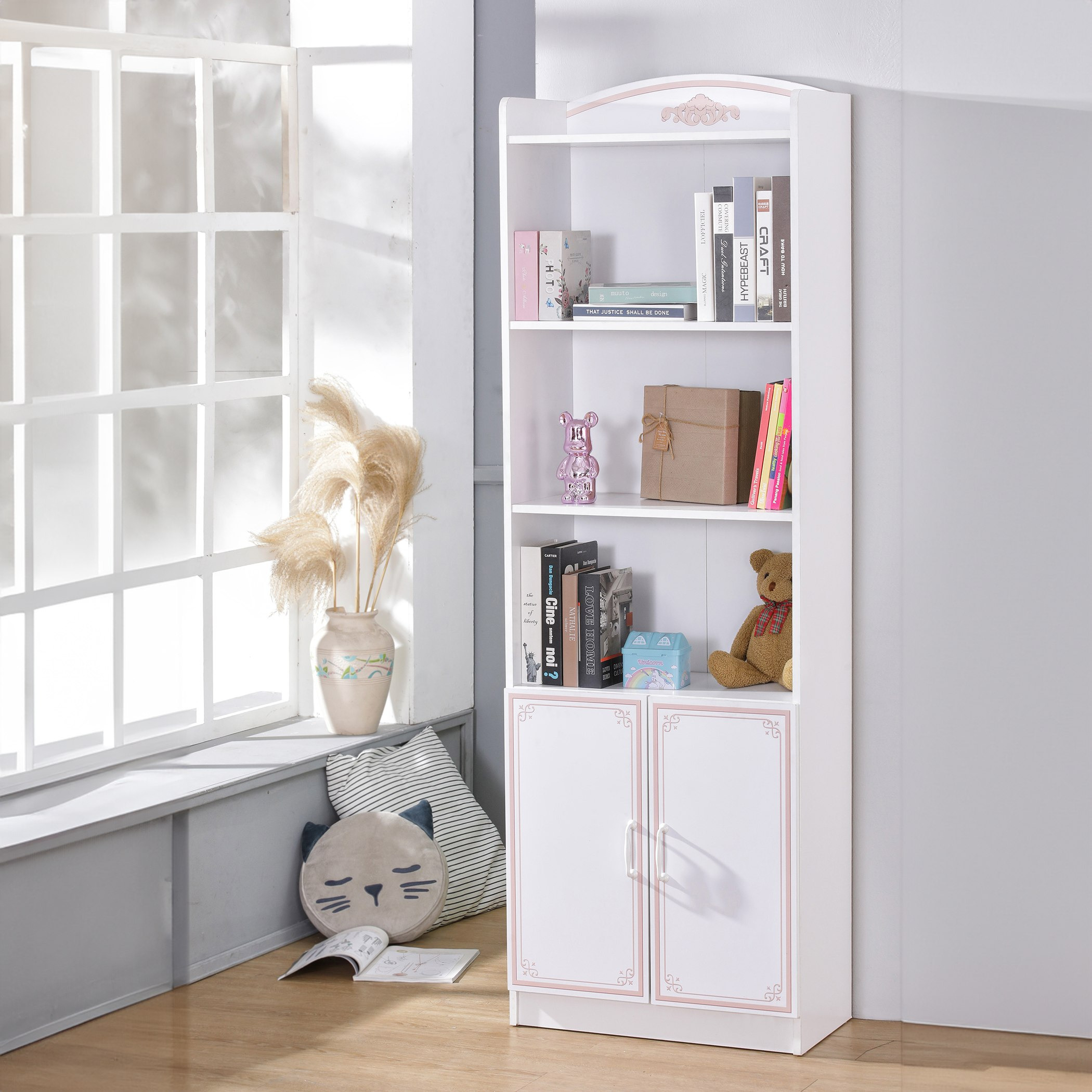 خزانة كتب 2 باب - هازل من موڤو-hbxfurniture-office-bookcases-image-1