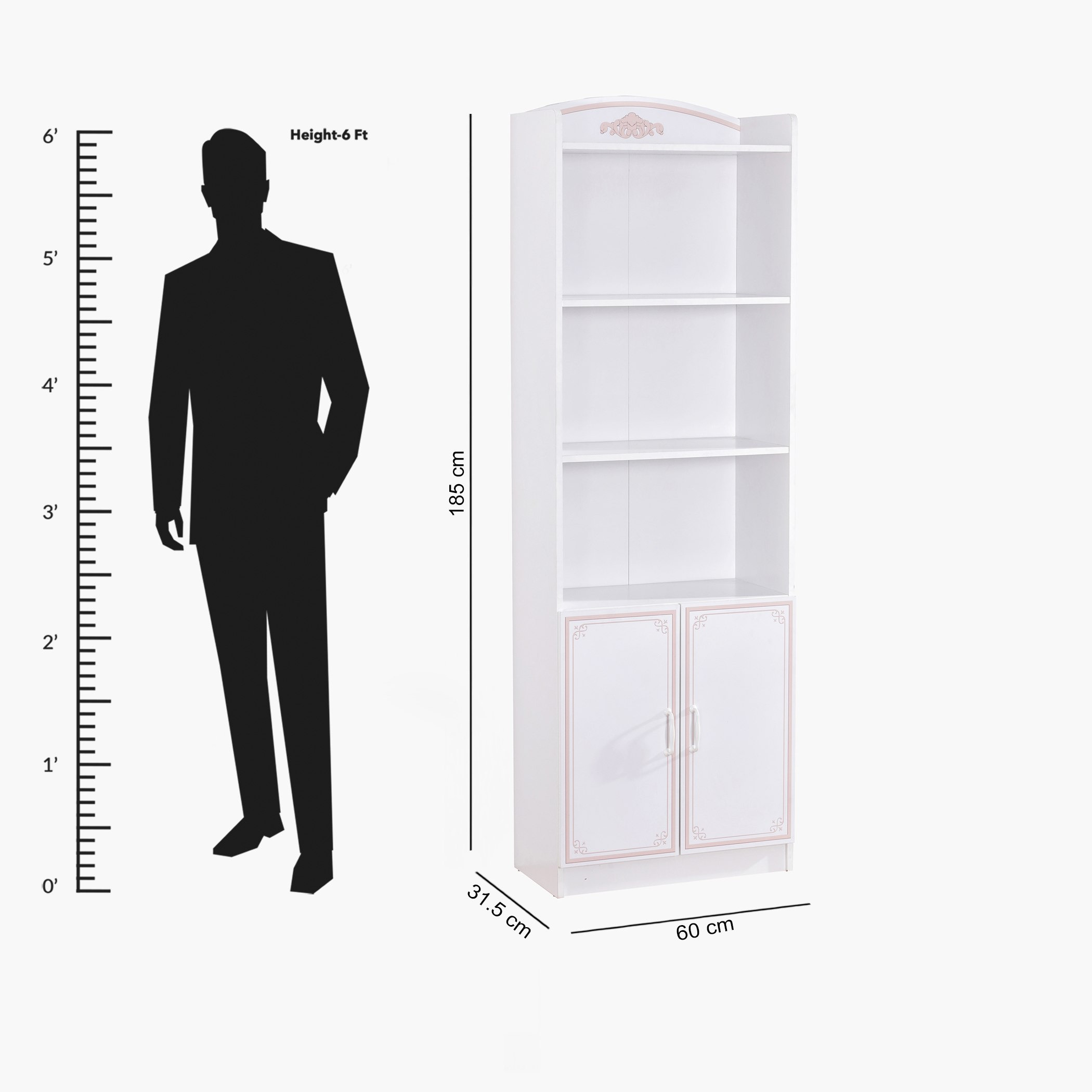 خزانة كتب 2 باب - هازل من موڤو-hbxfurniture-office-bookcases-image-8