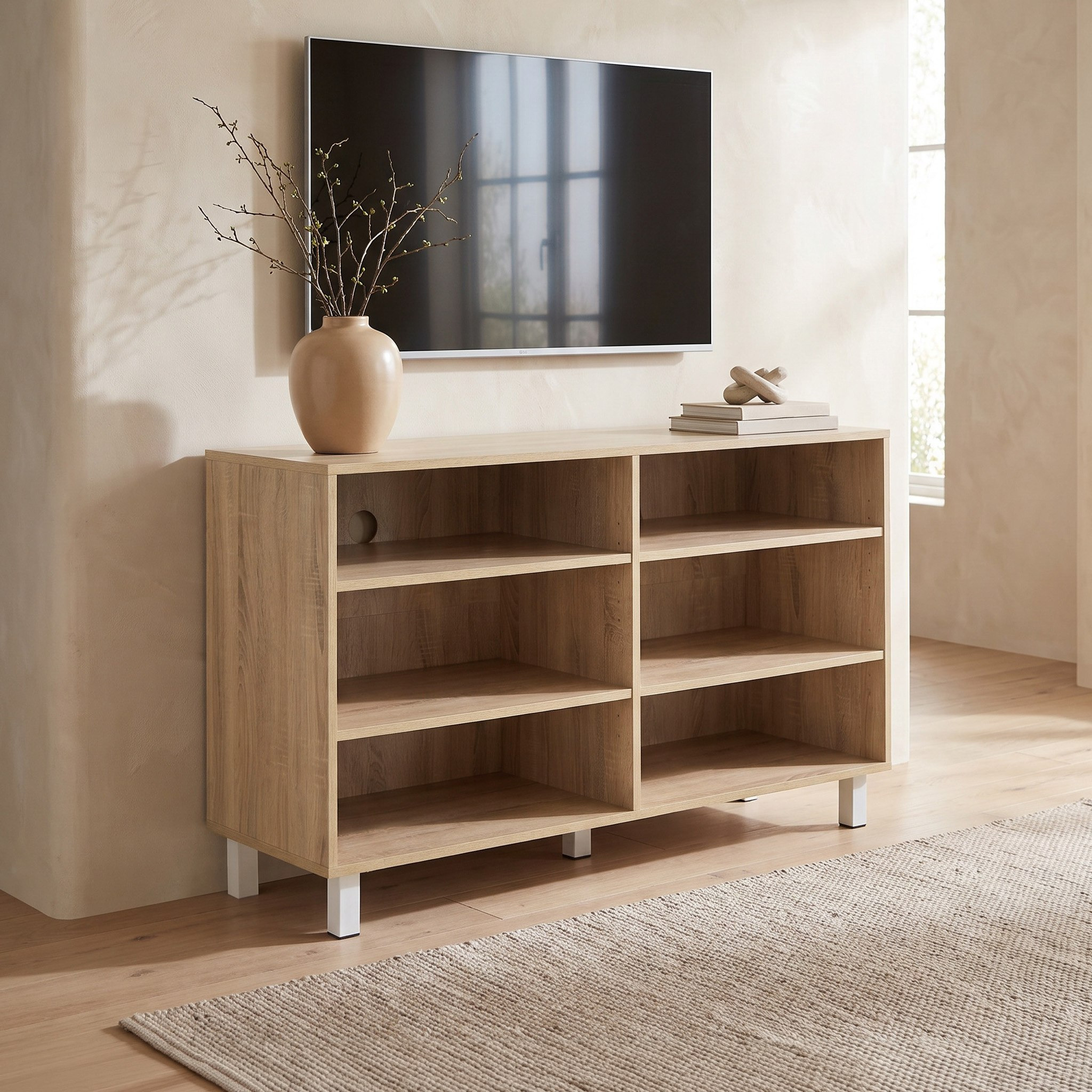 Vegas 1.2 Metre High TV Unit for TVs up to 50 inches-hbxlivingroom-mediaunitsandstorage-tvunits-image-1