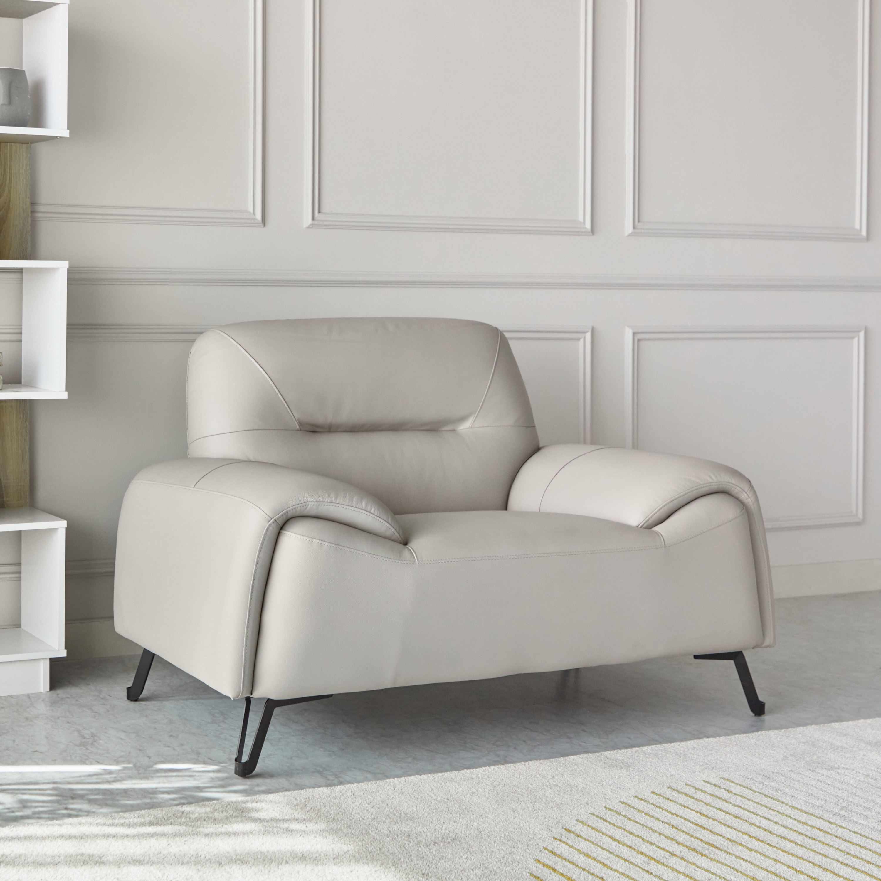 Solace Leather Armchair Sofa-hbxfurniture-sofasandarmchairs-armchairs-image-1