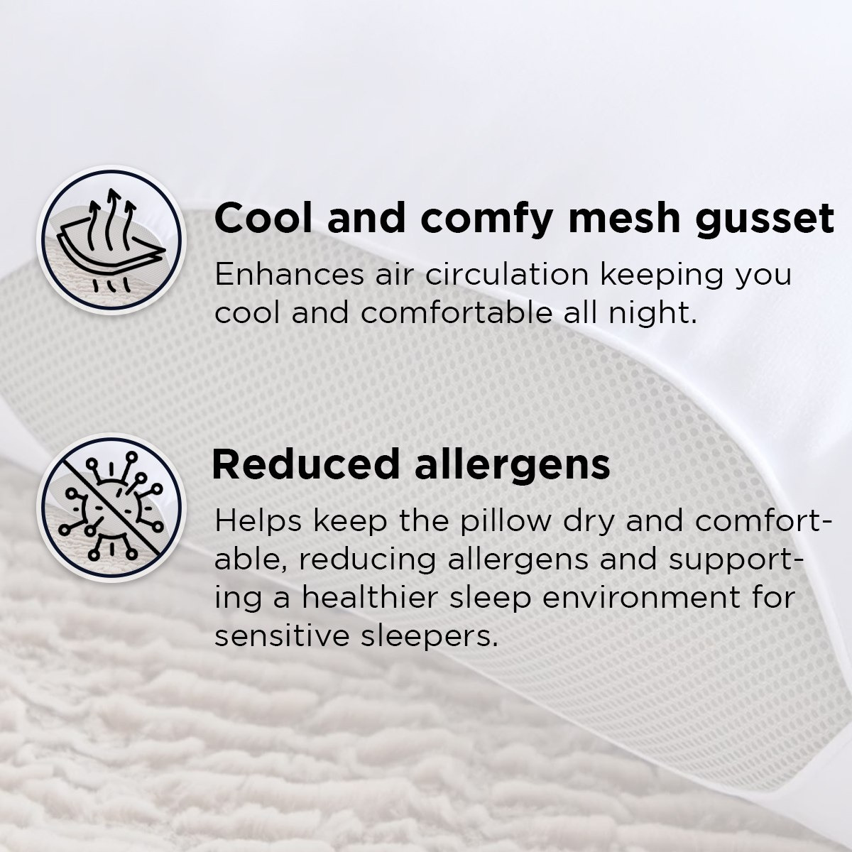 Airbliss Breathable Single Piping Pillow with Microfibre Filling - 50x75 cm-hbxdecorandfurnishings-bedding-duvetsandpillows-image-6