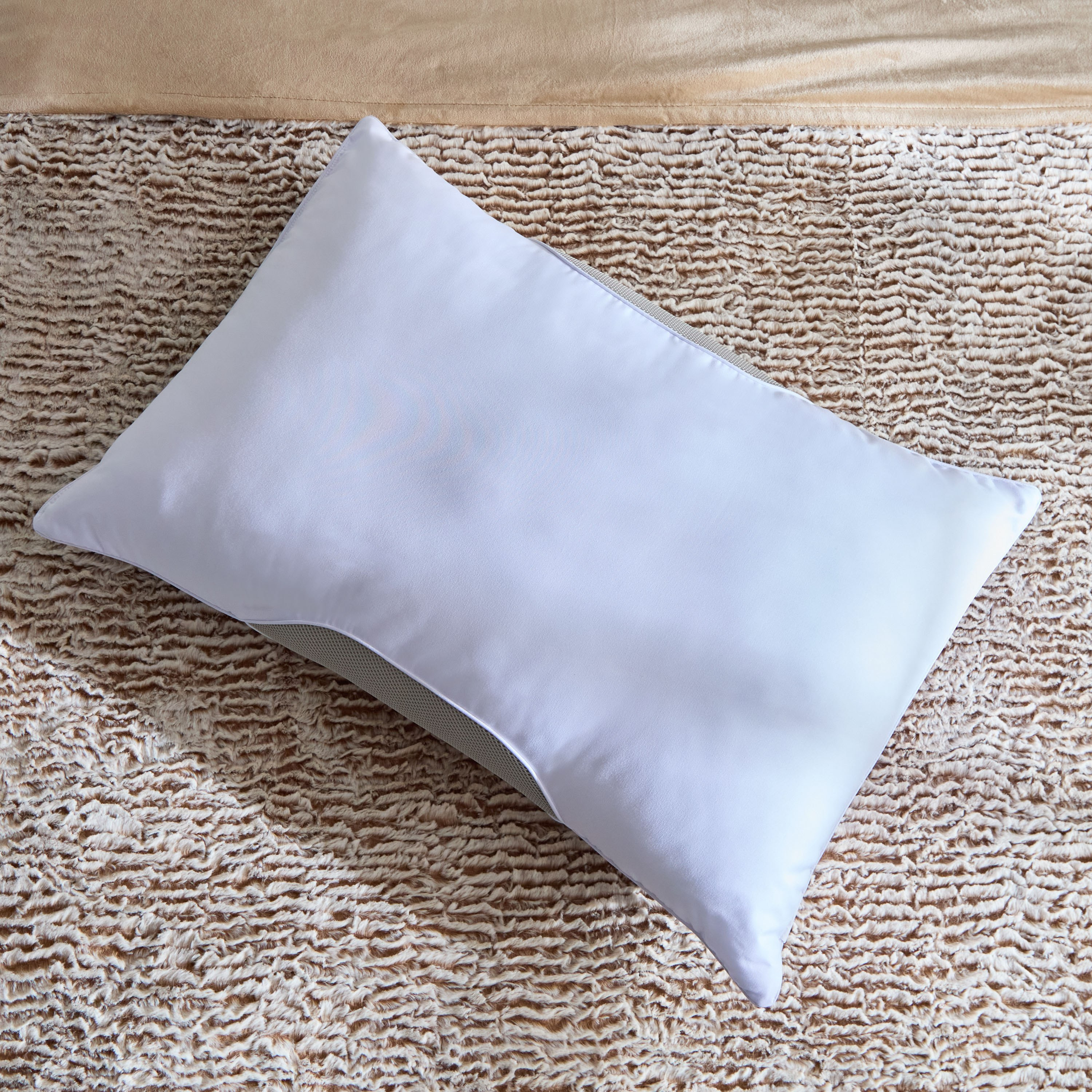 Airbliss Breathable Single Piping Pillow with Microfibre Filling - 50x75 cm-hbxdecorandfurnishings-bedding-duvetsandpillows-image-2