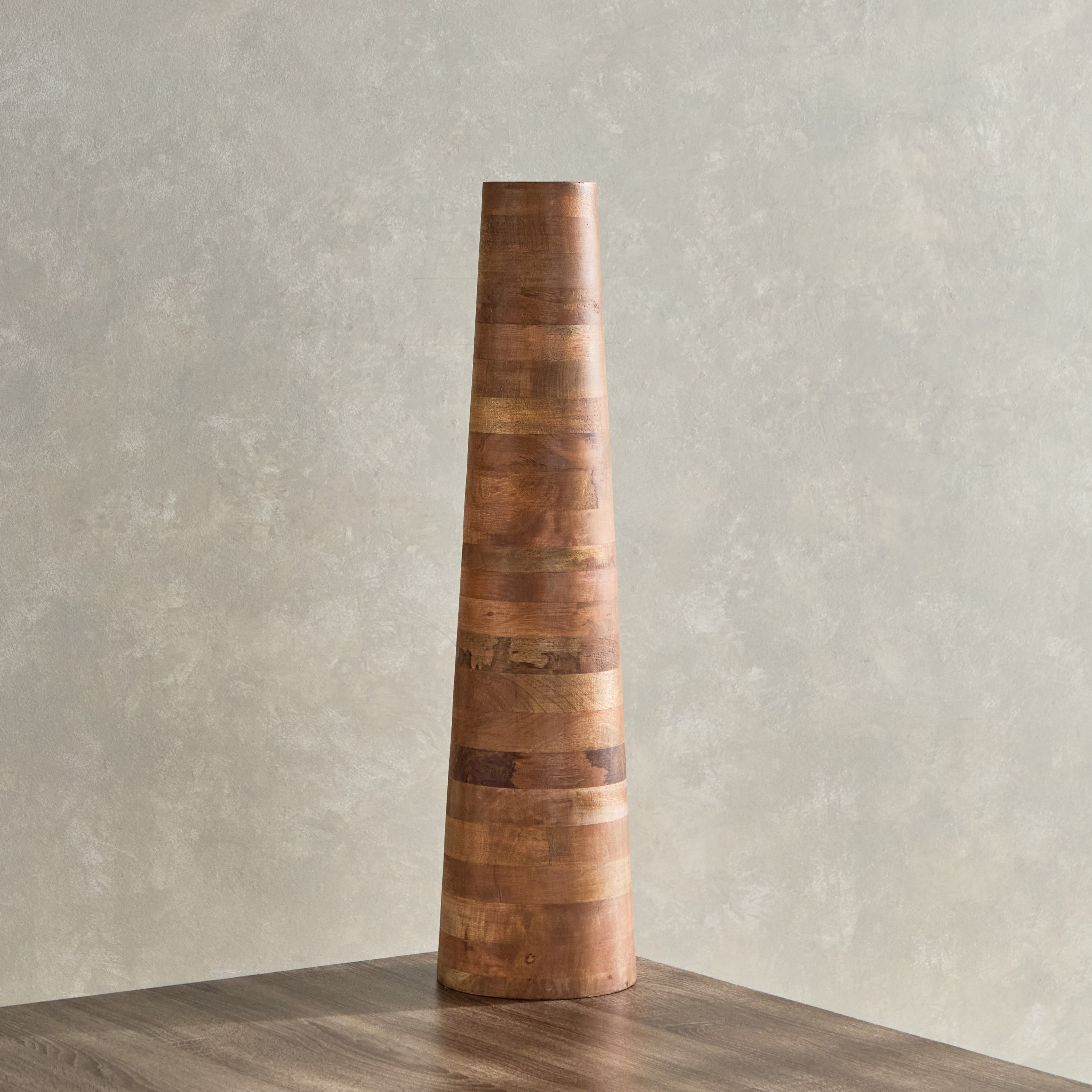 Rena Wooden Extra Large Flower Vase - 20x20x80 cm-hbxbedroom-decorandaccessories-vases-image-2