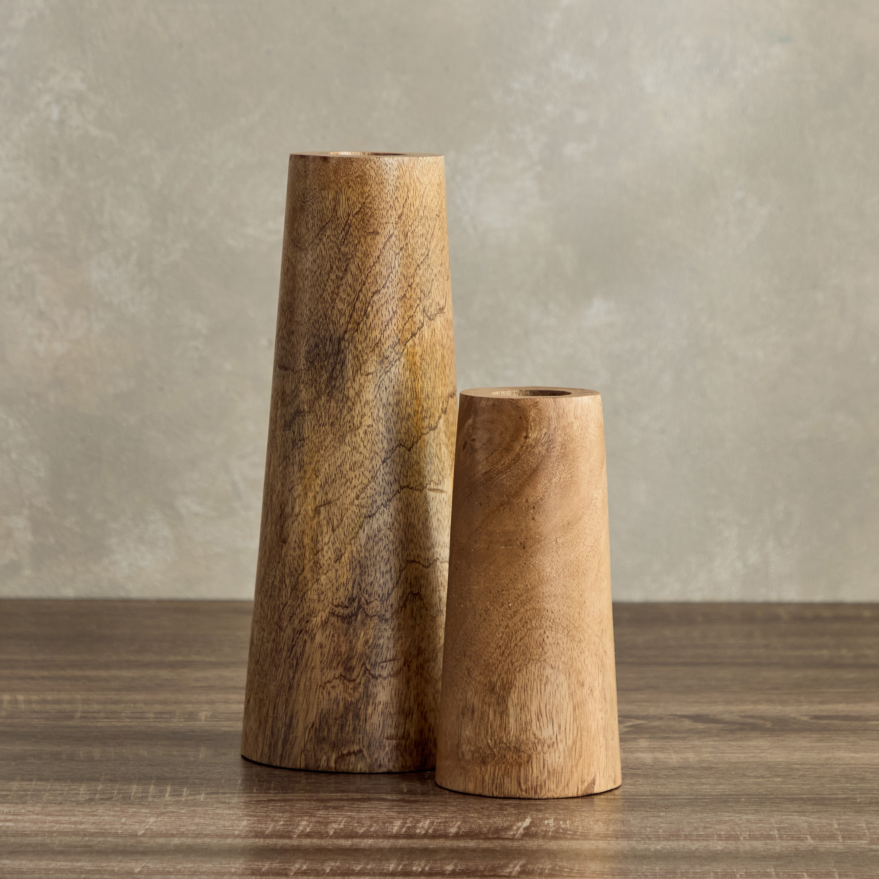 طقم مزهريات زهور خشبية متوسطة وصغيرة من قطعتين من رينا-hbxbedroom-decorandaccessories-vases-image-2