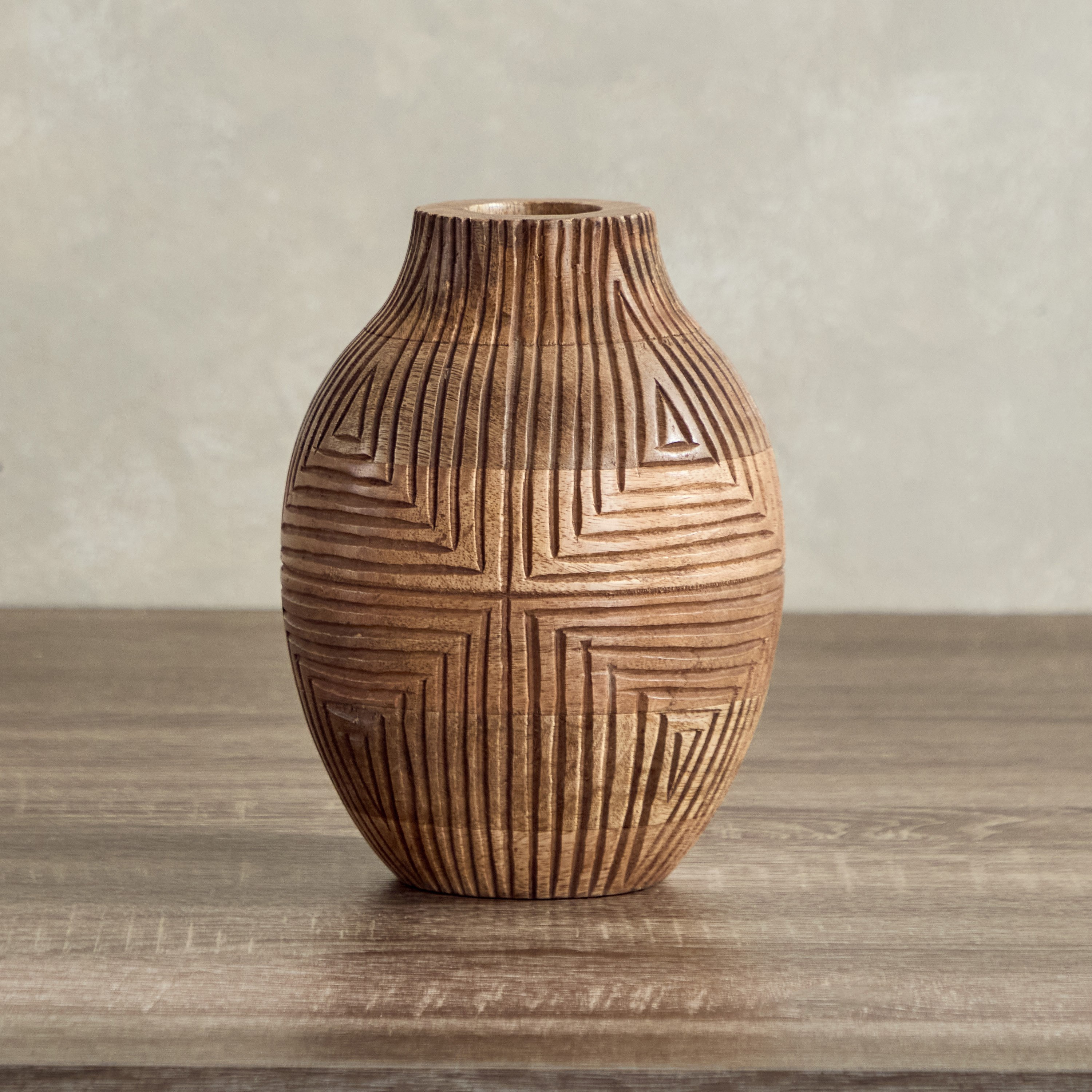 مزهرية ورد خشب صغيرة من رينا - 15x15x20 سم-hbxbedroom-decorandaccessories-vases-image-2