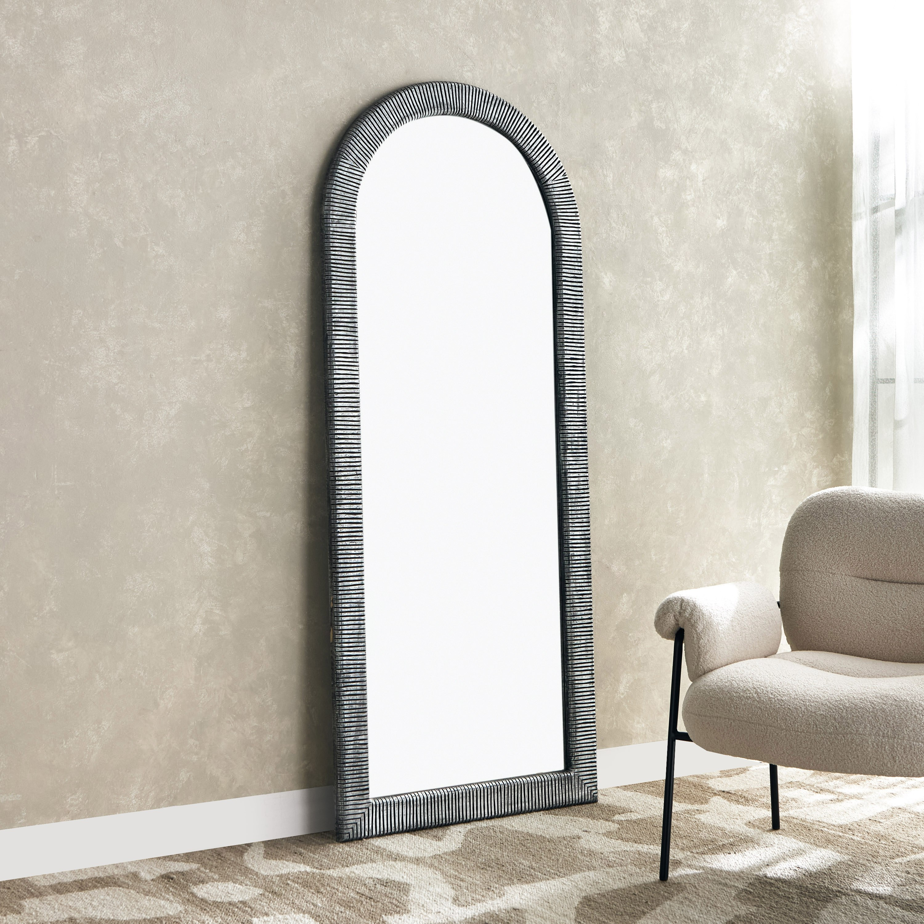 Rena Wooden Arch Floor Mirror - 75x4x180 cm-PROMO_HB_AE_B1G1_250925-image-1