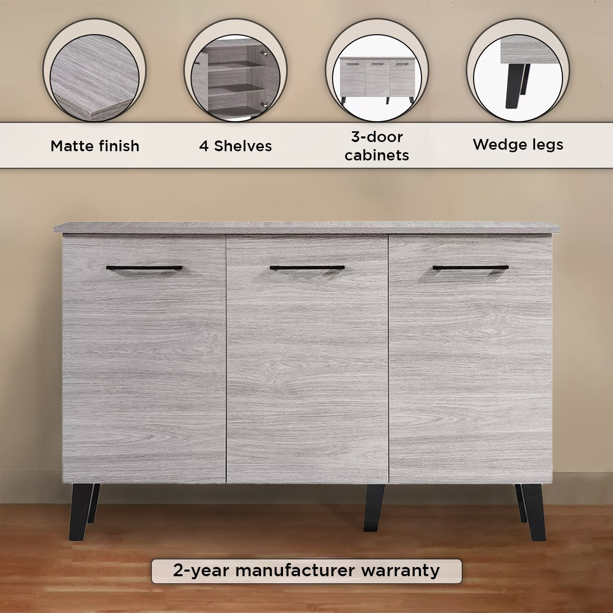 خزانة جانبية بـ 3 أبواب وأرفف من برينتون-hbxfurniture-diningroom-buffetsandsideboards-image-4