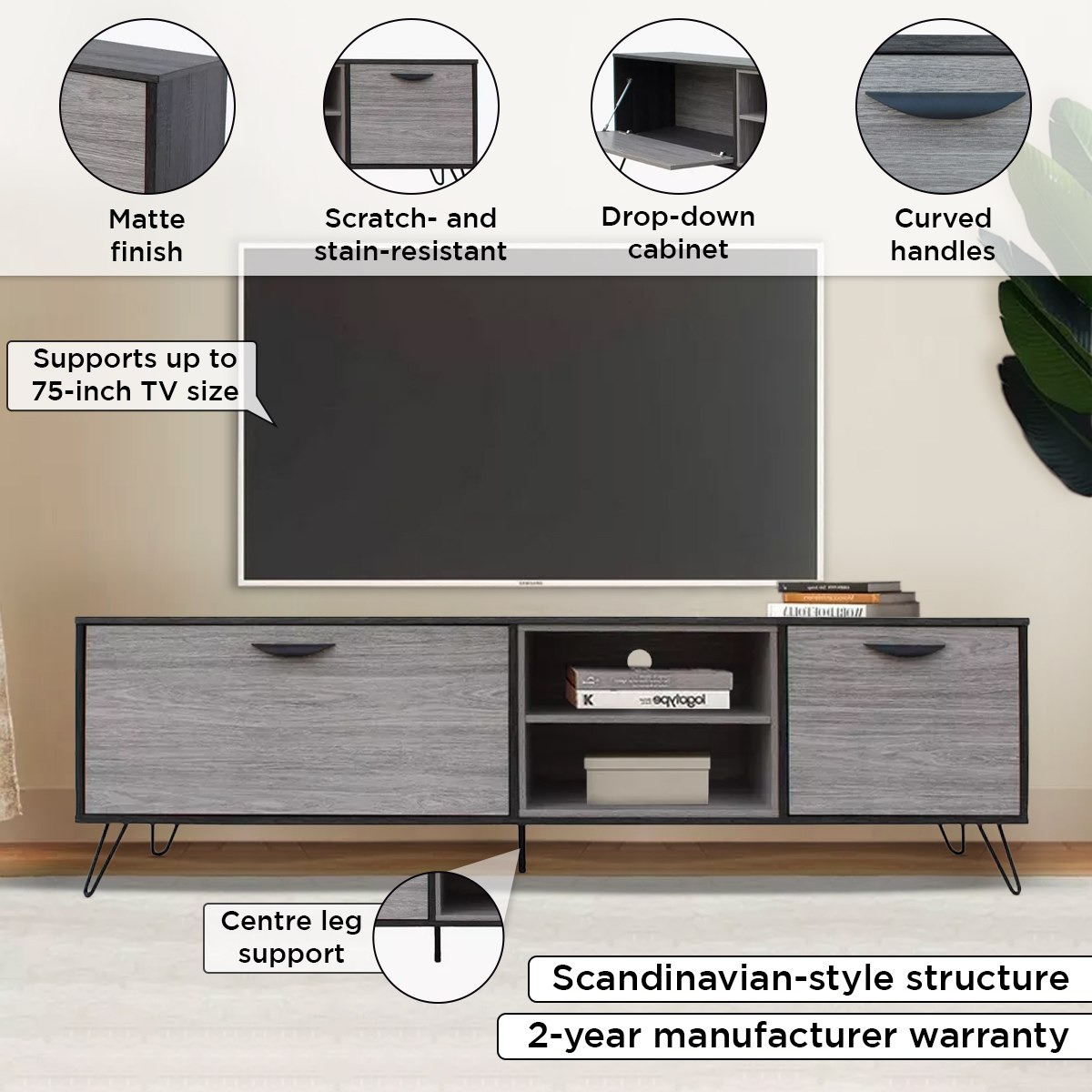 Tulip TV Unit for TVs up to 75 inches - 180 cm-hbxlivingroom-mediaunitsandstorage-tvunits-image-4