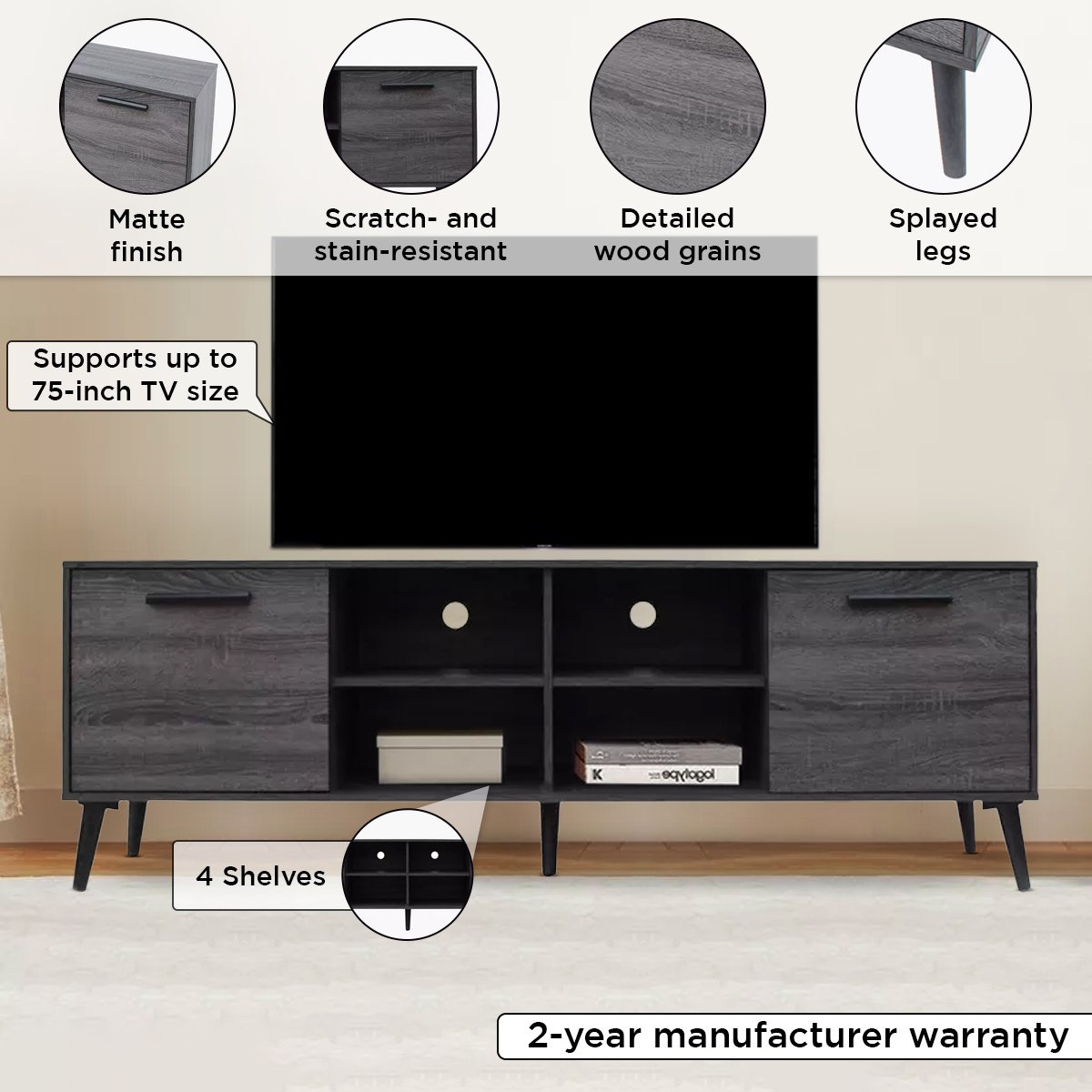 وحدة تلفزيون 1.8 متر للأجهزة حتى 75 بوصة من نيل-hbxlivingroom-mediaunitsandstorage-tvunits-image-4