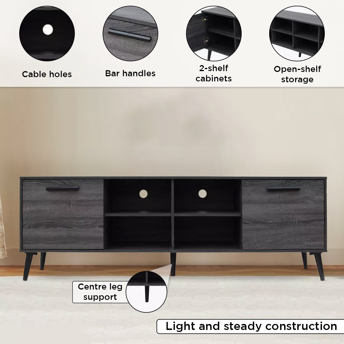 وحدة تلفزيون 1.8 متر للأجهزة حتى 75 بوصة من نيل-hbxlivingroom-mediaunitsandstorage-tvunits-image-5