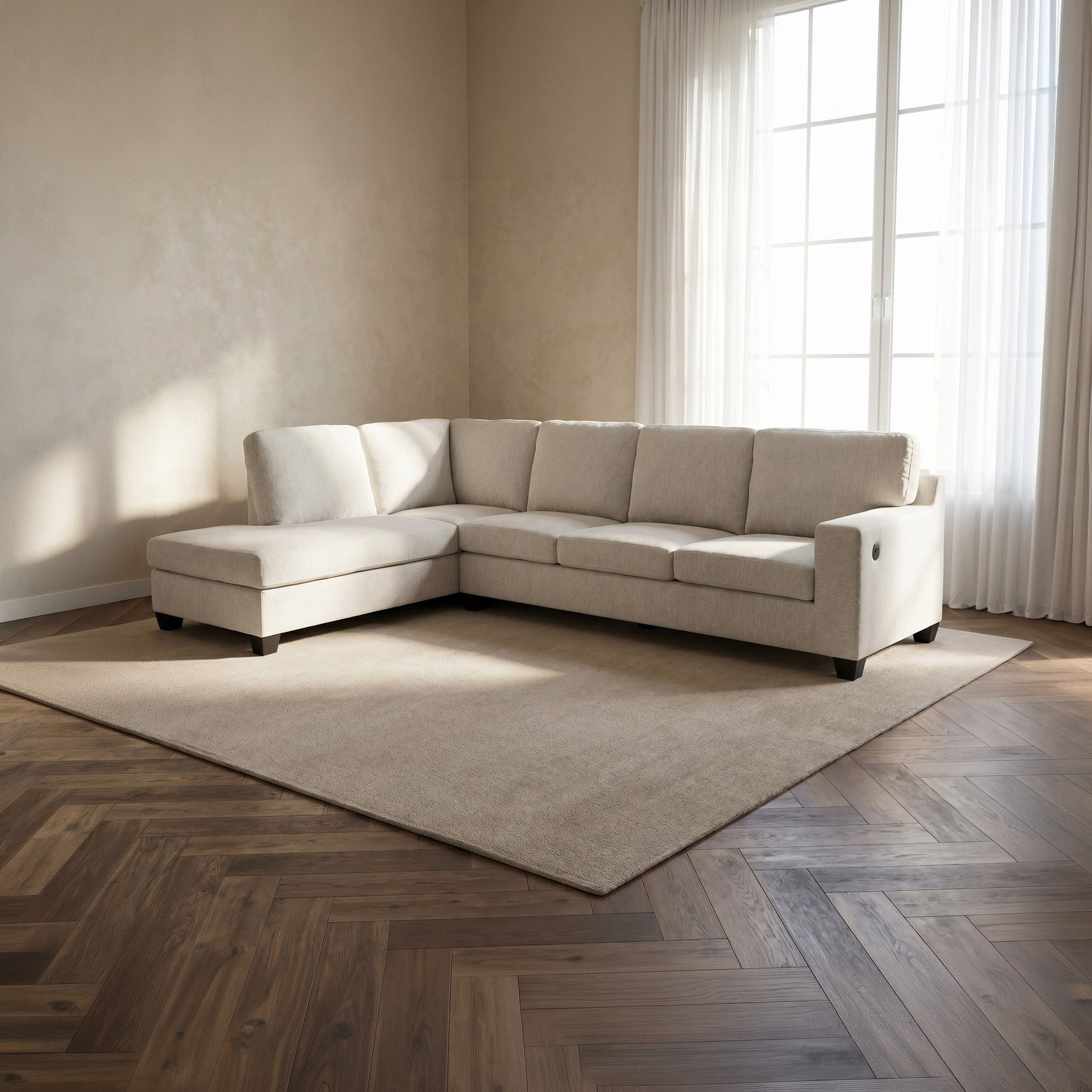 Simpson 4-Seater Left Corner Fabric Sofa with USB Port-hbxlivingroom-sofasandarmchairs-cornersofas-image-1