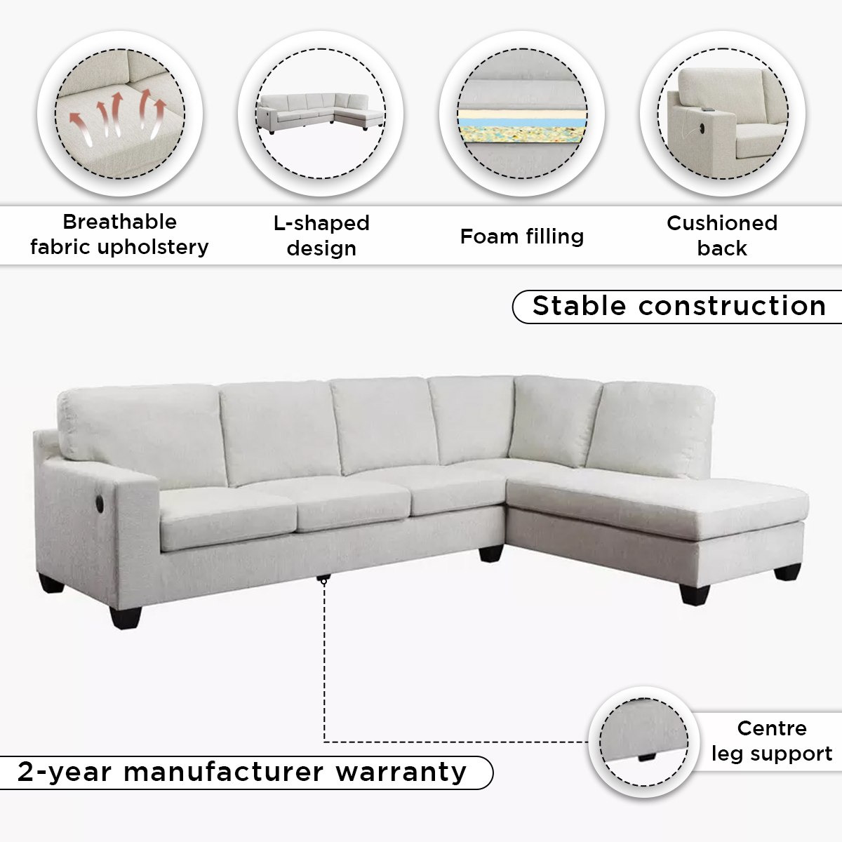 Simpson 4-Seater Right Corner Fabric Sofa with USB Port-hbxlivingroom-sofasandarmchairs-cornersofas-image-5