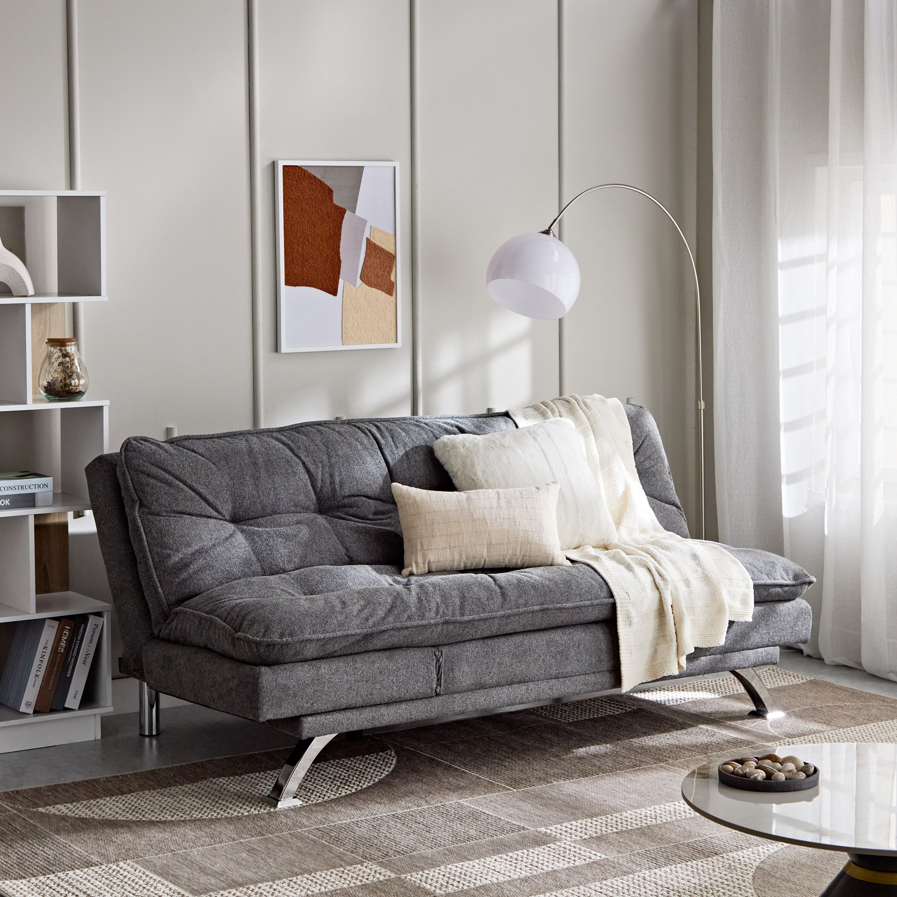 Titanium 3-Seater Fabric Sofa Bed with USB Port-hbxfurniture-sofasandarmchairs-sofabeds-image-15