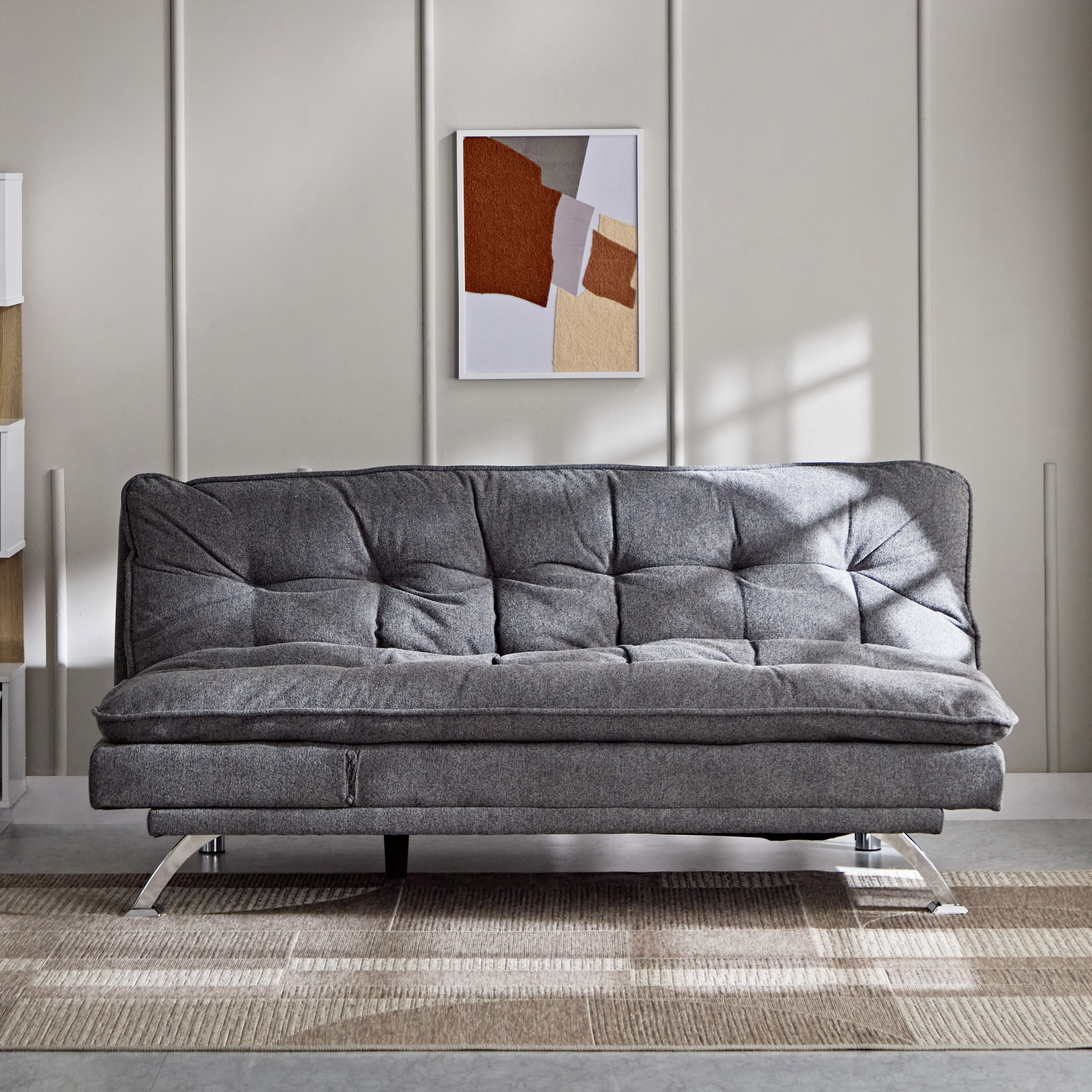Titanium 3-Seater Fabric Sofa Bed with USB Port-hbxfurniture-sofasandarmchairs-sofabeds-image-5