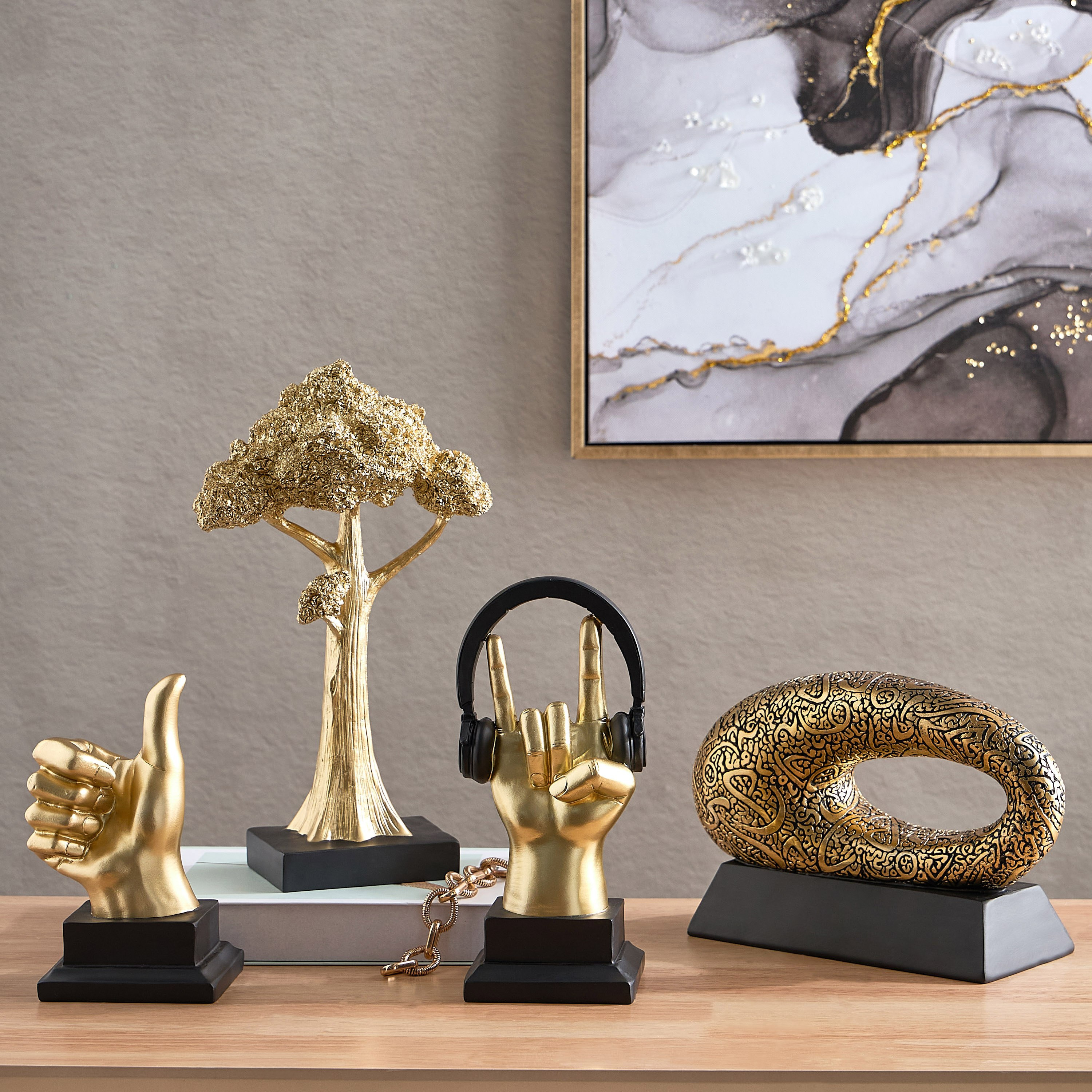 قطعة ديكور إبهام مرفوع بوليريسين من كالي - 7.3x6x13.3 سم-hbxhomeware-homedecor-figurinesandornaments-image-5