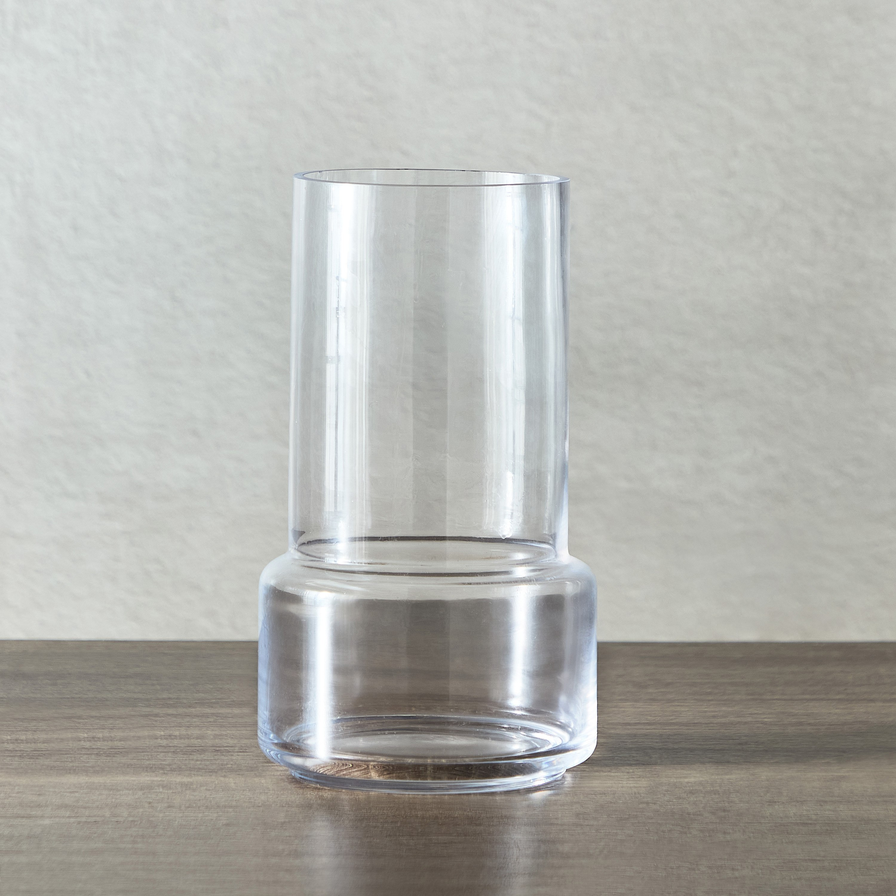 مزهرية زجاج بقاعدة بولب من إكلات - 11x17x30 سم-hbxbedroom-decorandaccessories-vases-image-2