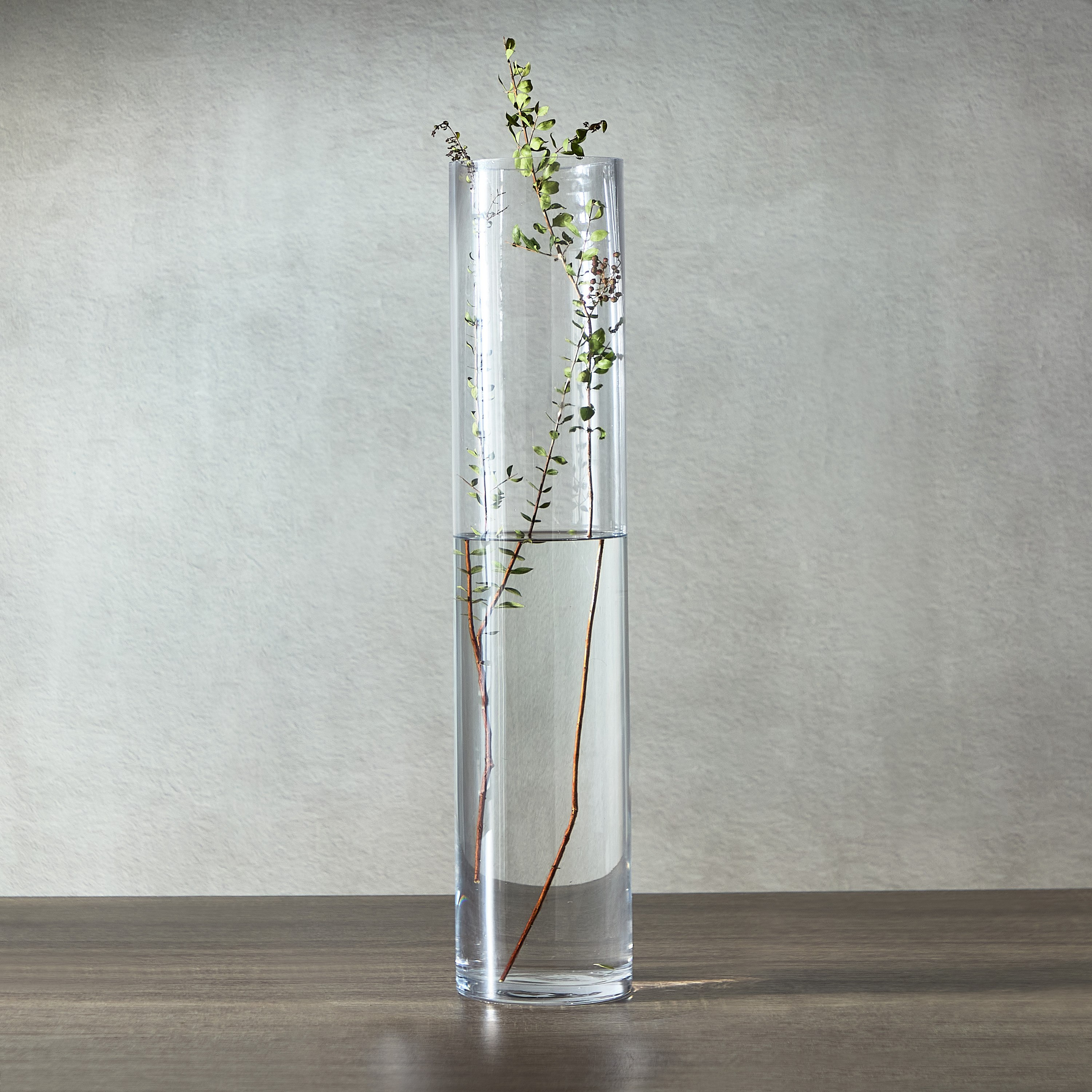مزهرية أسطوانية زجاج من إكلات- 15x15x70 سم-hbxbedroom-decorandaccessories-vases-image-1