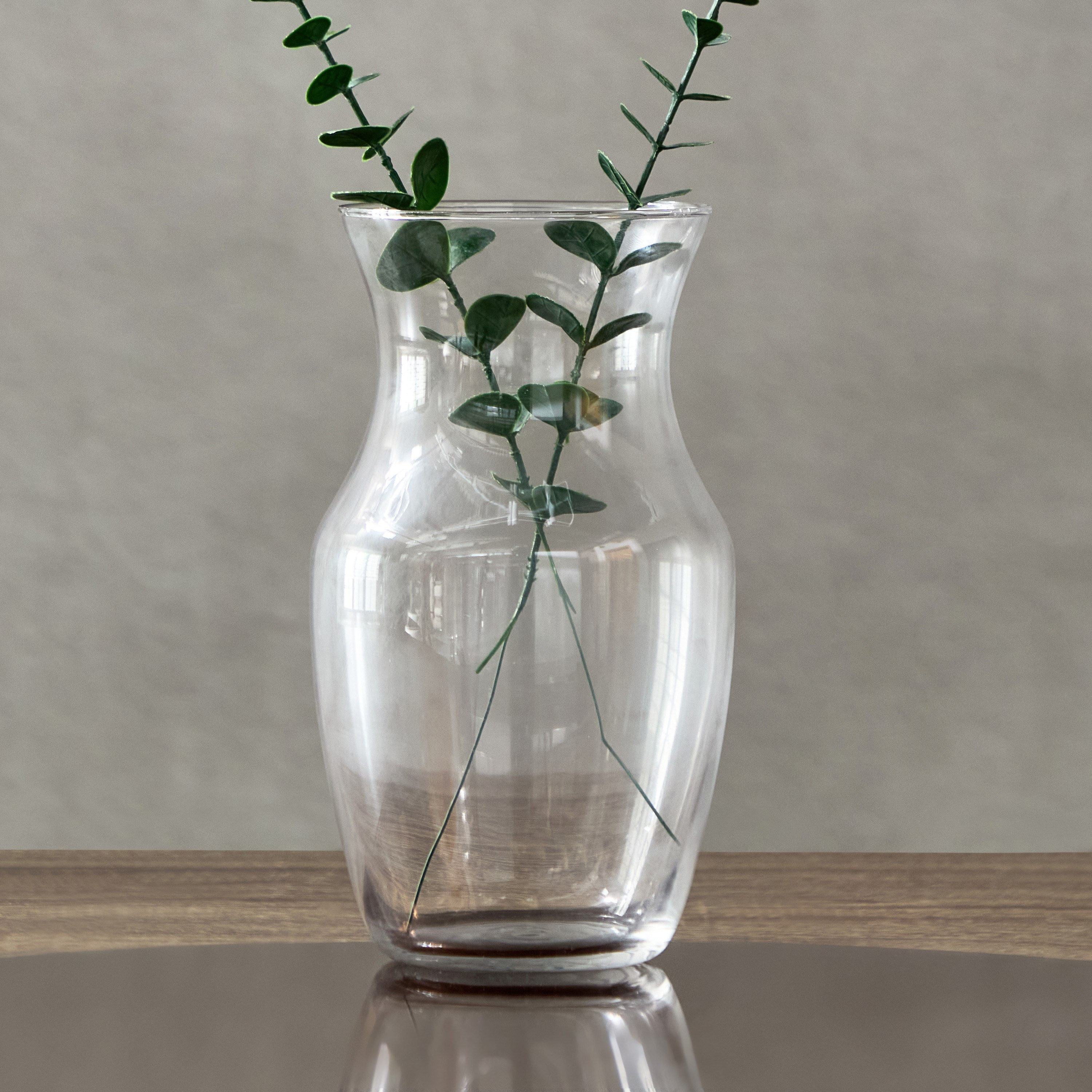 Eclat Wide Mouth Glass Vase - 11x13.5x22 cm-hbxbedroom-decorandaccessories-vases-image-1