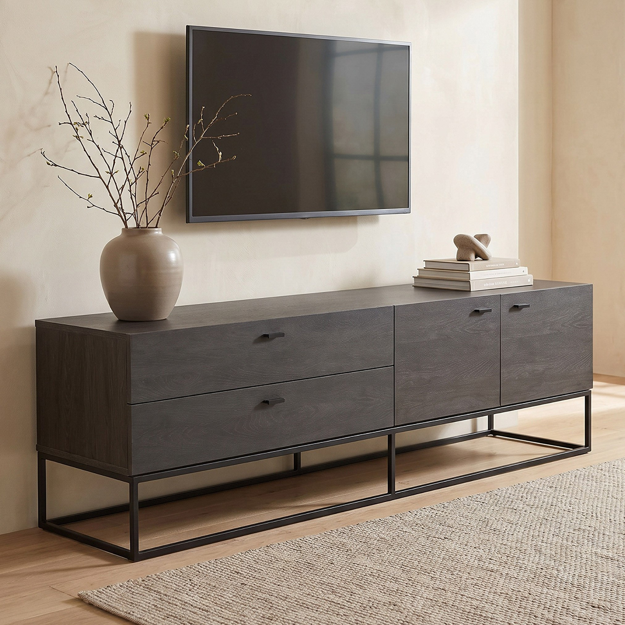 Majestic Low TV Unit for TVs Up to 65 inches-hbxlivingroom-mediaunitsandstorage-tvunits-image-1