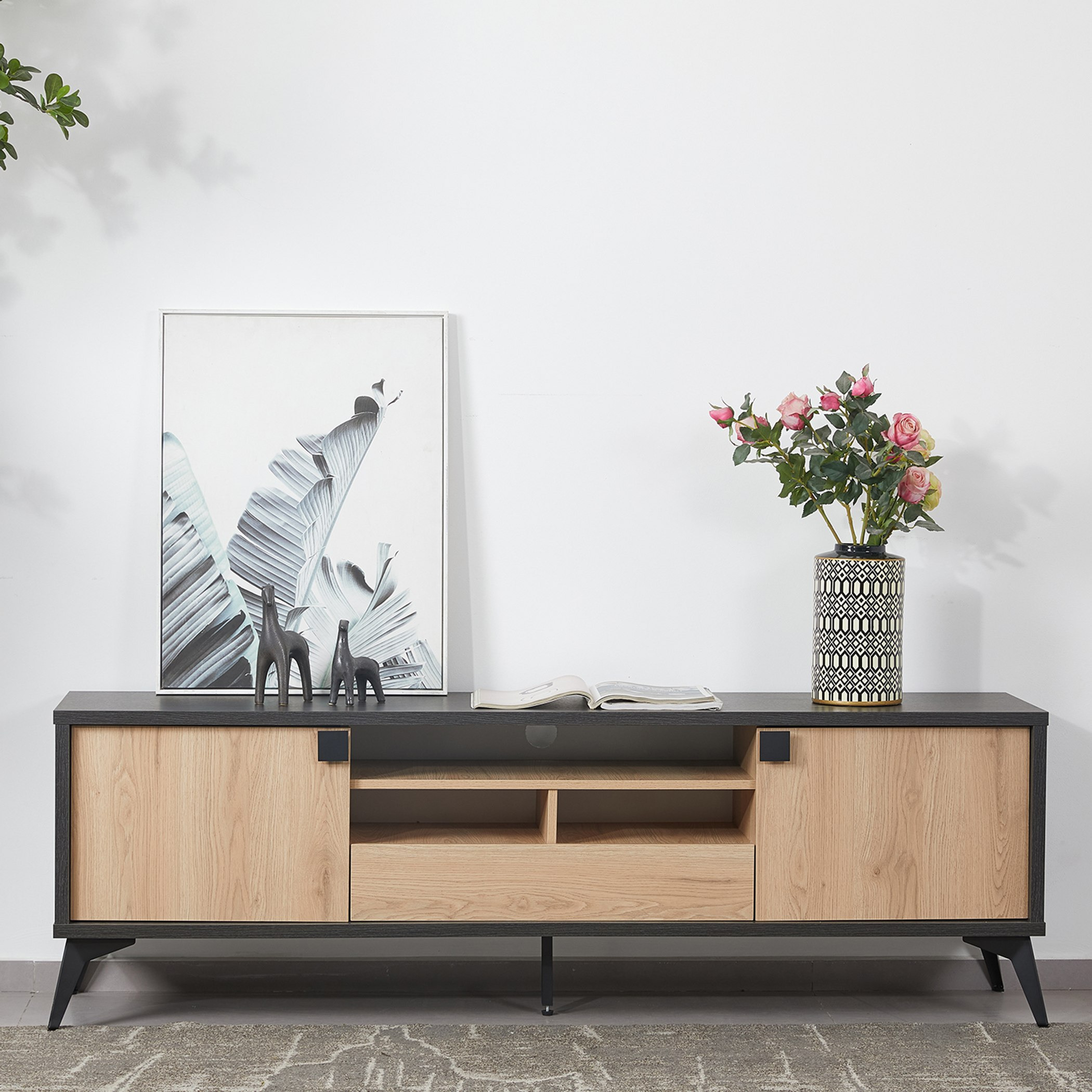 Luxembourg 1.8 Metre TV Unit for TVs up to 75 inches-hbxlivingroom-mediaunitsandstorage-tvunits-image-1