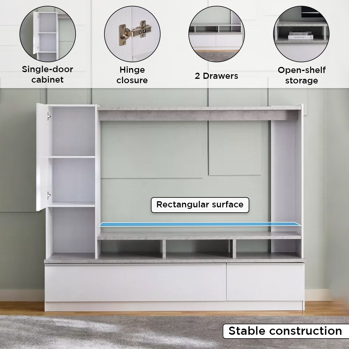وحدة حائط للتلفزيونات حتى 55 بوصة من فيتا-hbxlivingroom-mediaunitsandstorage-wallunits-image-5